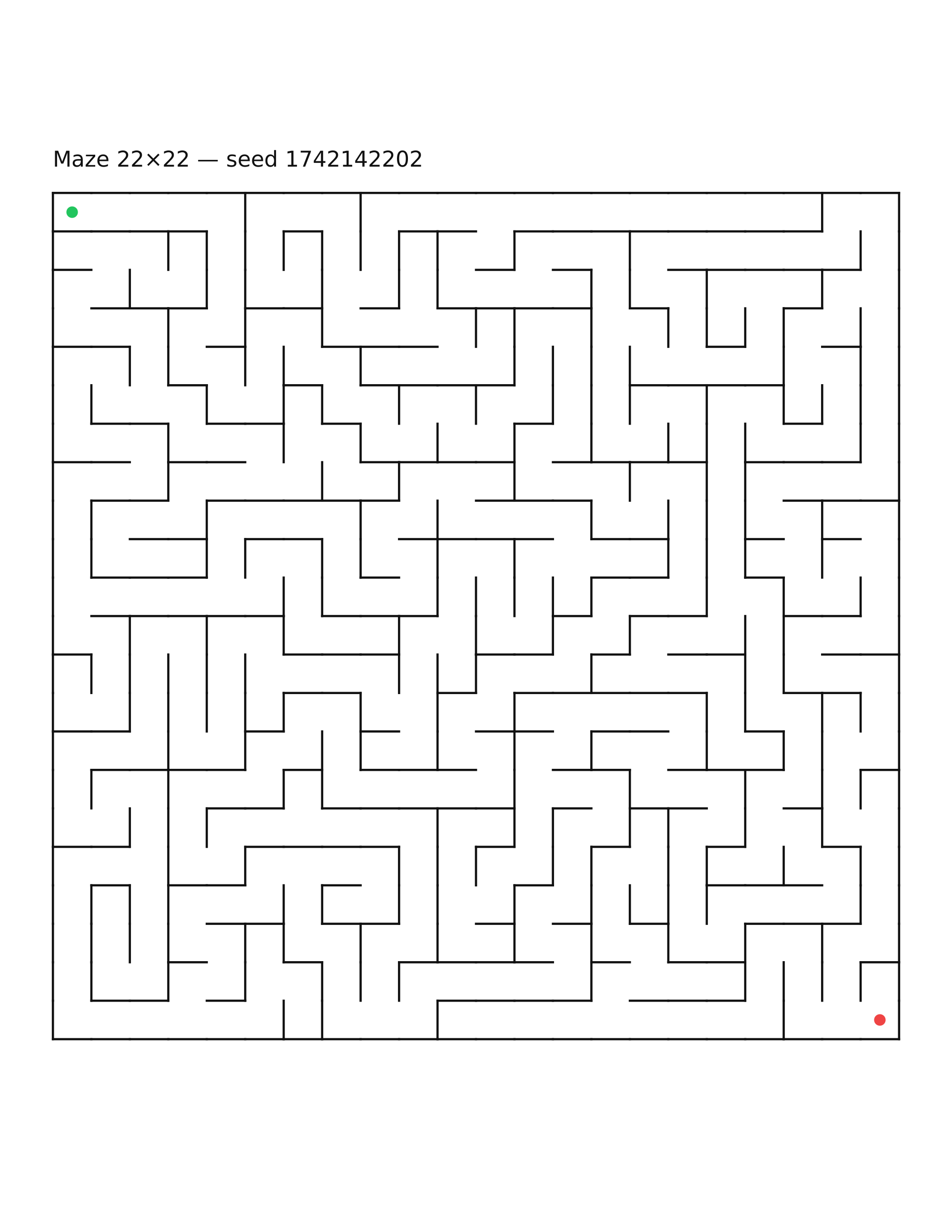 Maze 22×22 #30