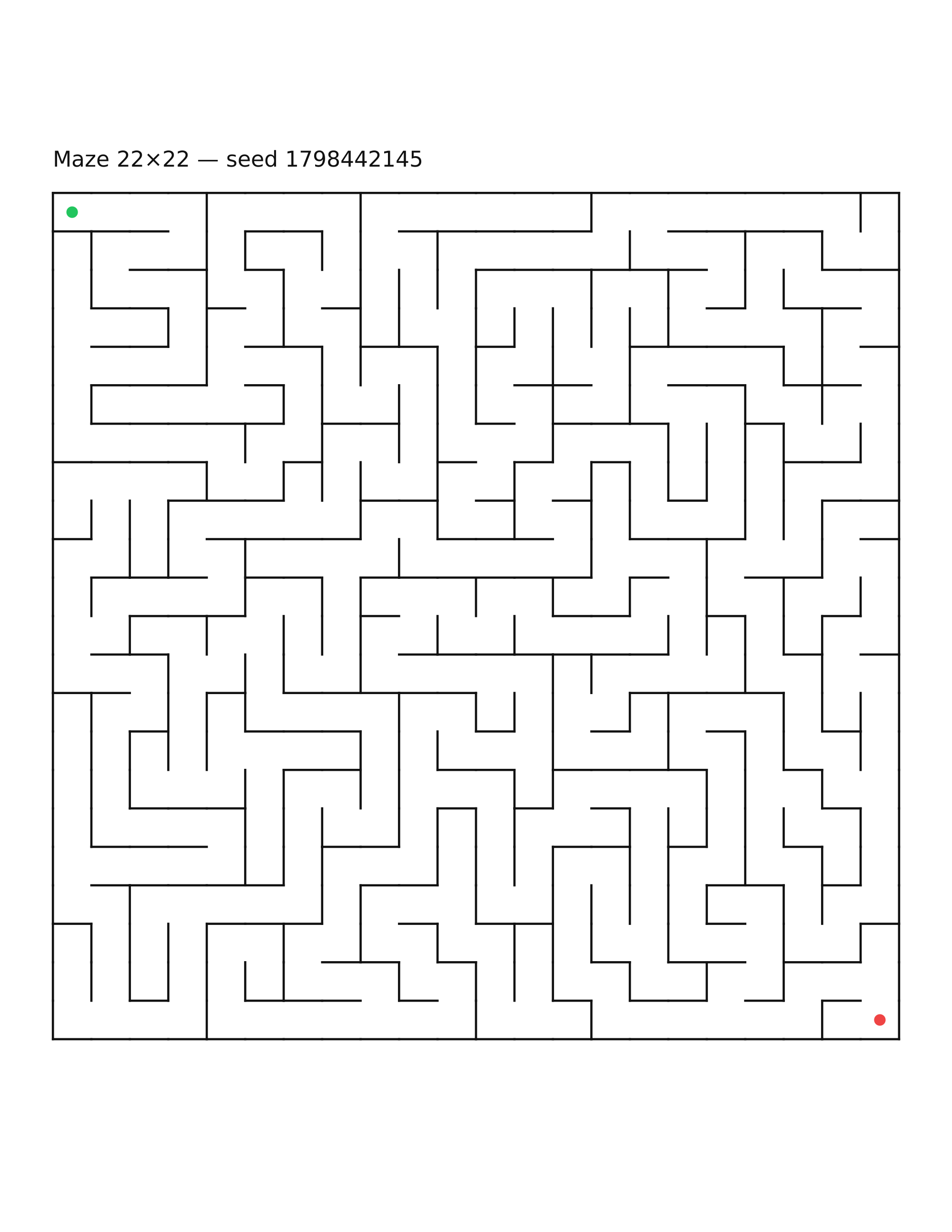 Maze 22×22 #20