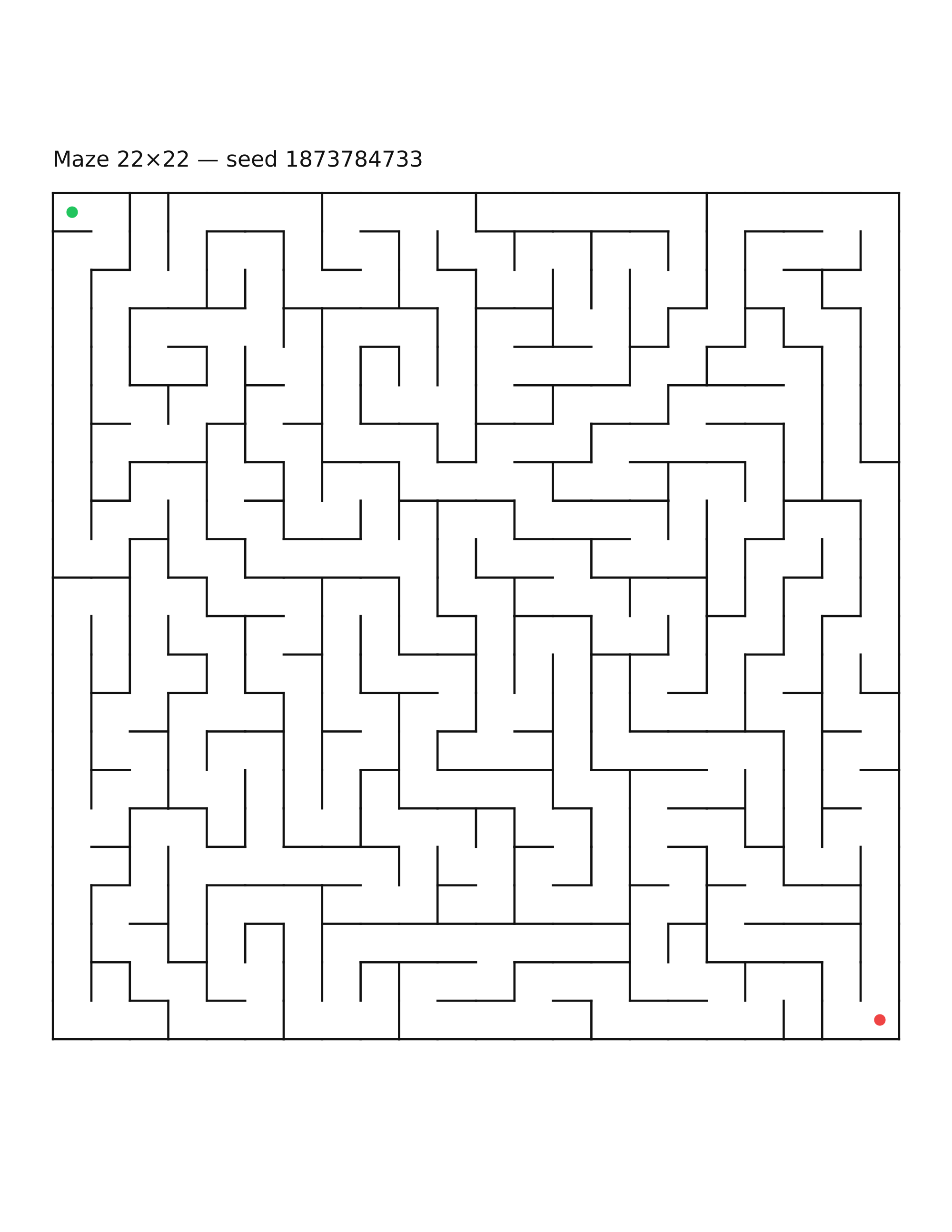 Maze 22×22 #10