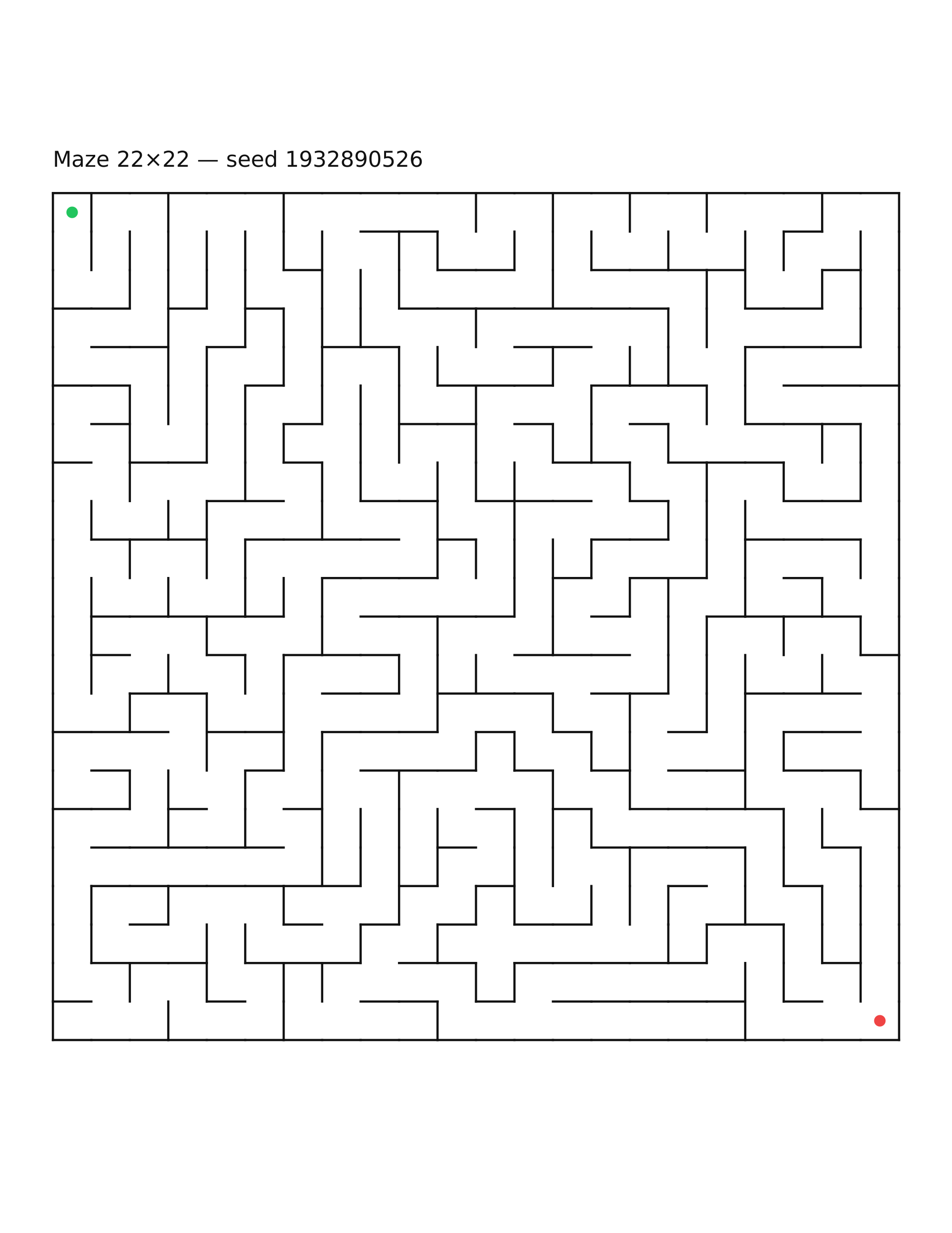 Maze 22×22 #28