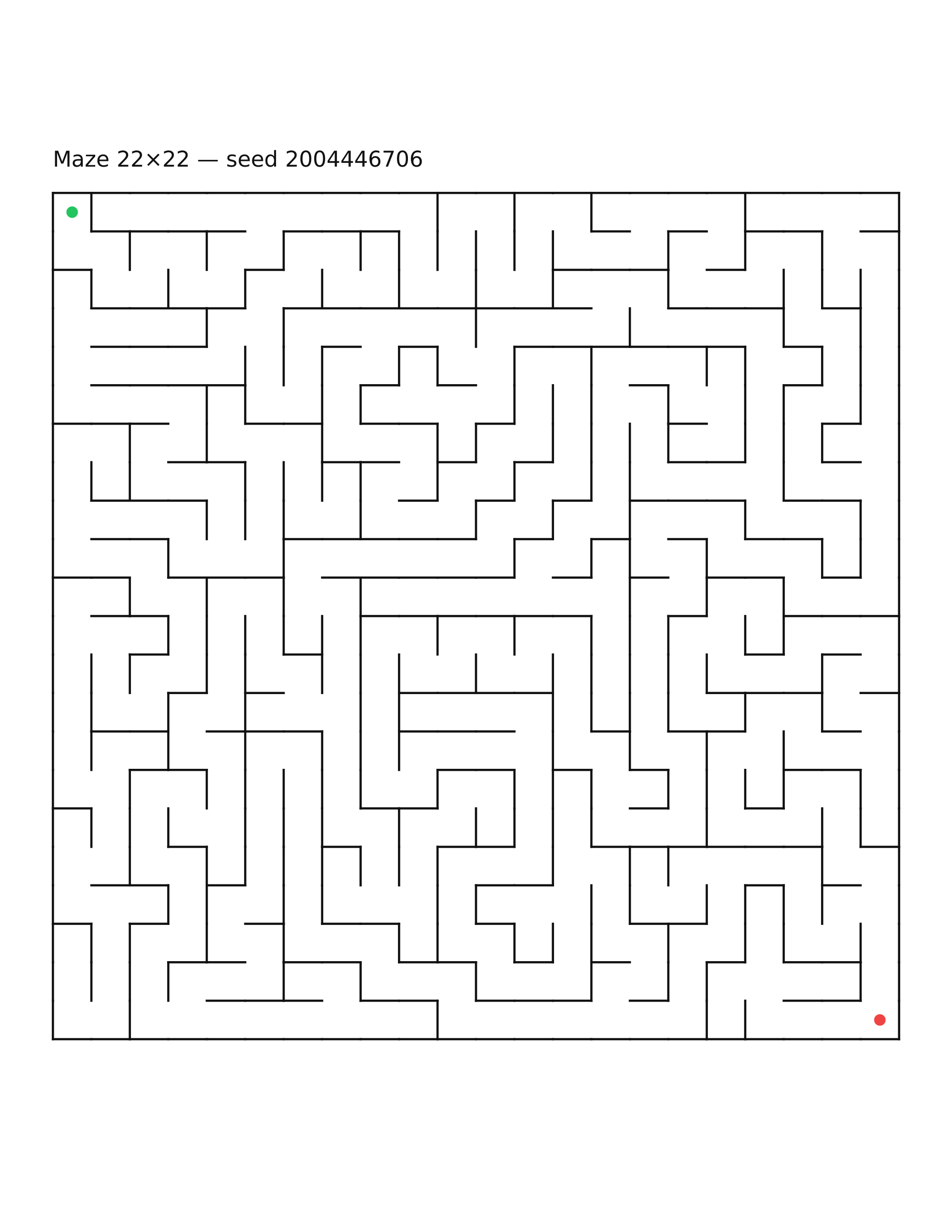 Maze 22×22 #18