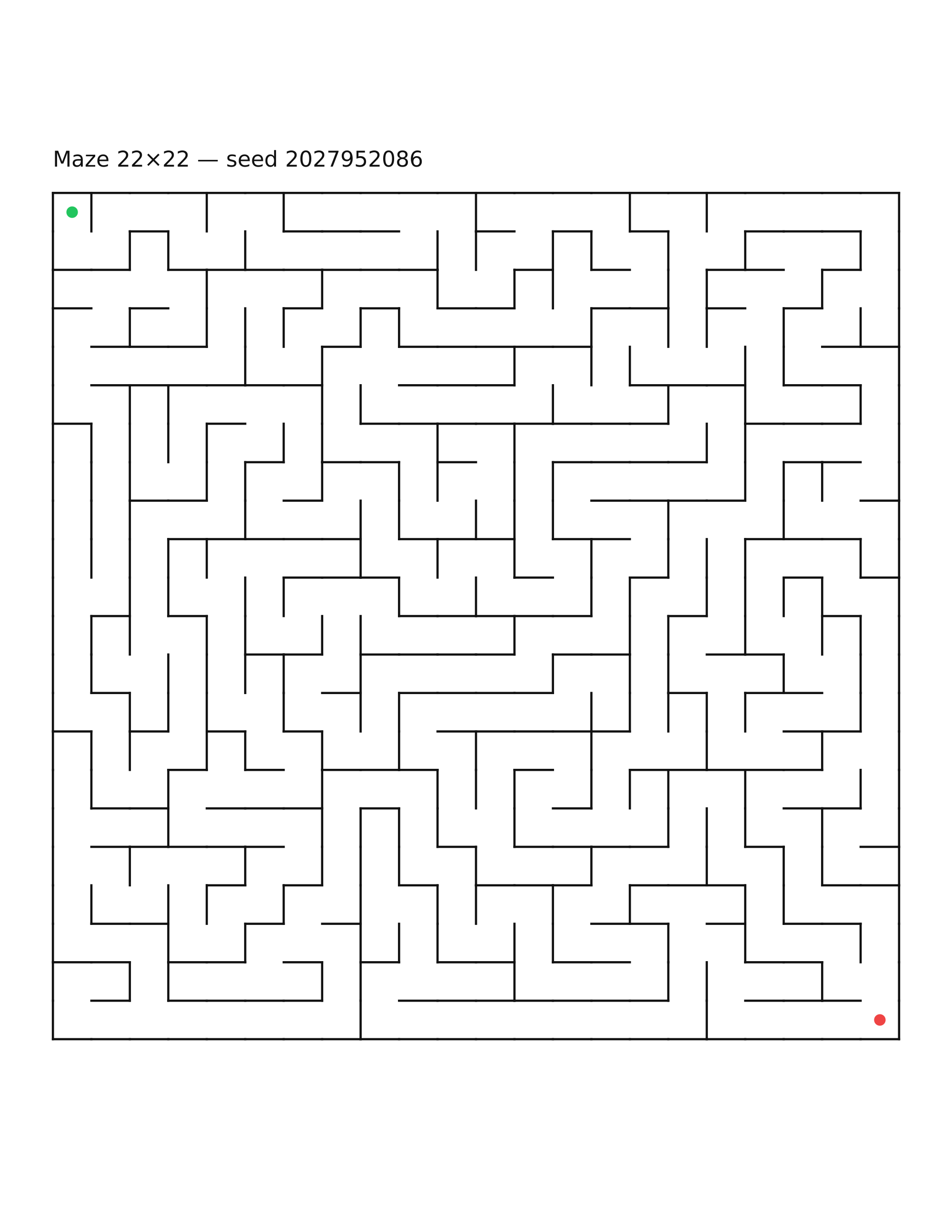 Maze 22×22 #29
