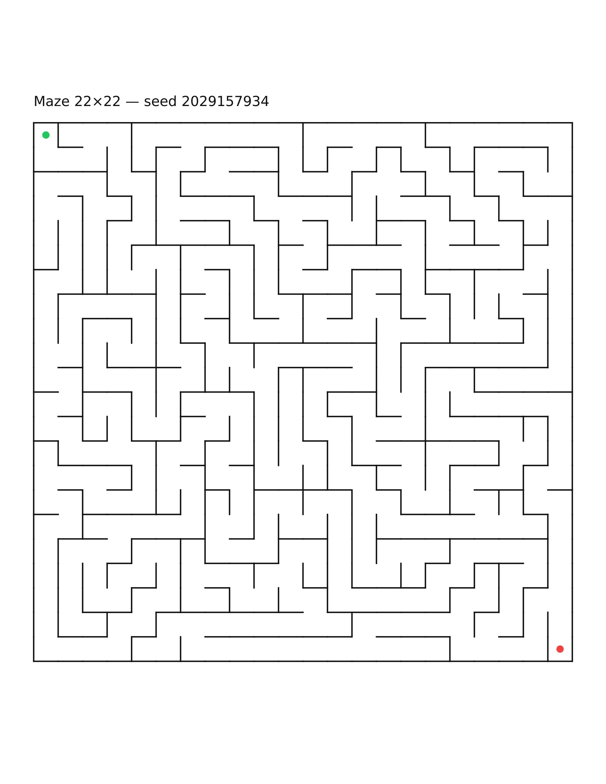 Maze 22×22 #5