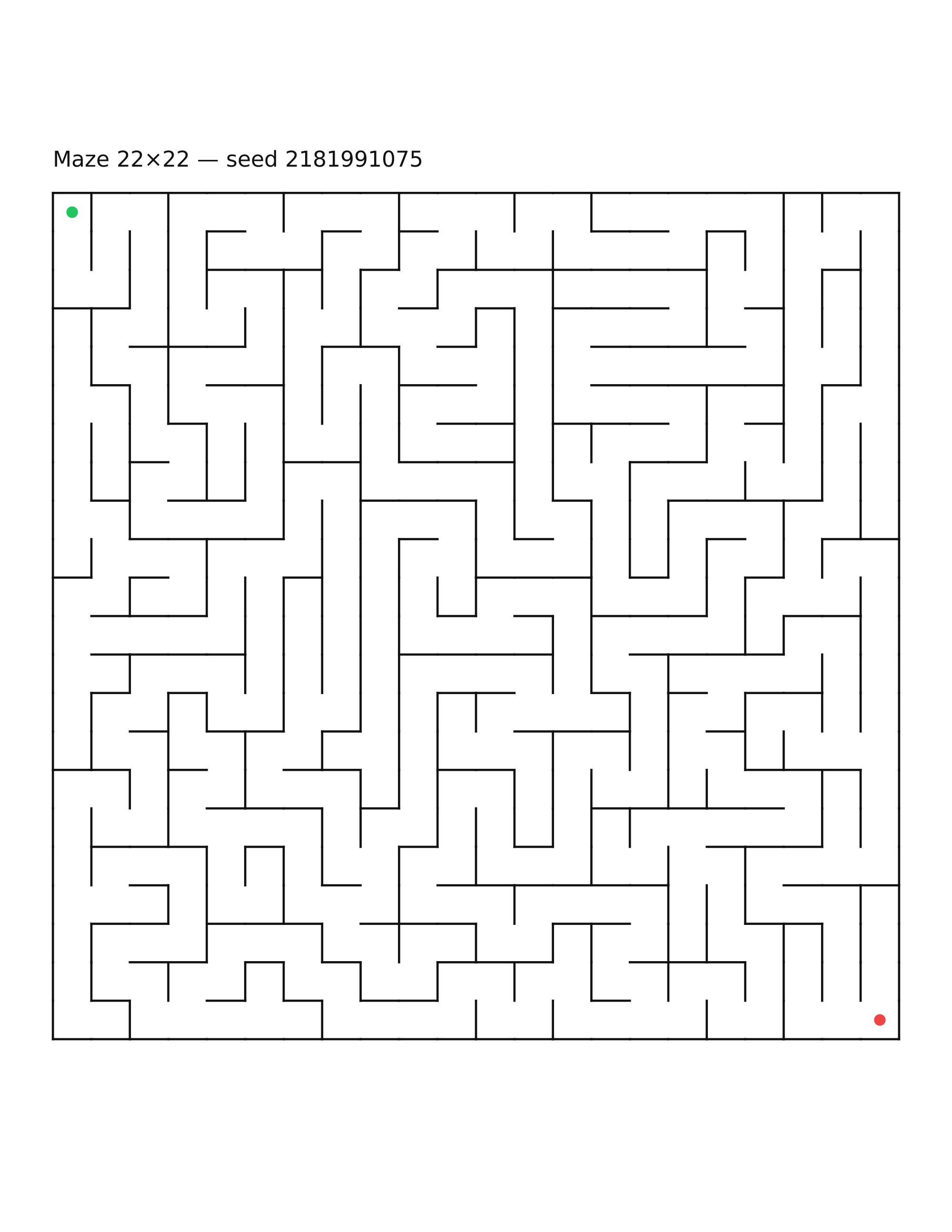Maze 22×22 #30