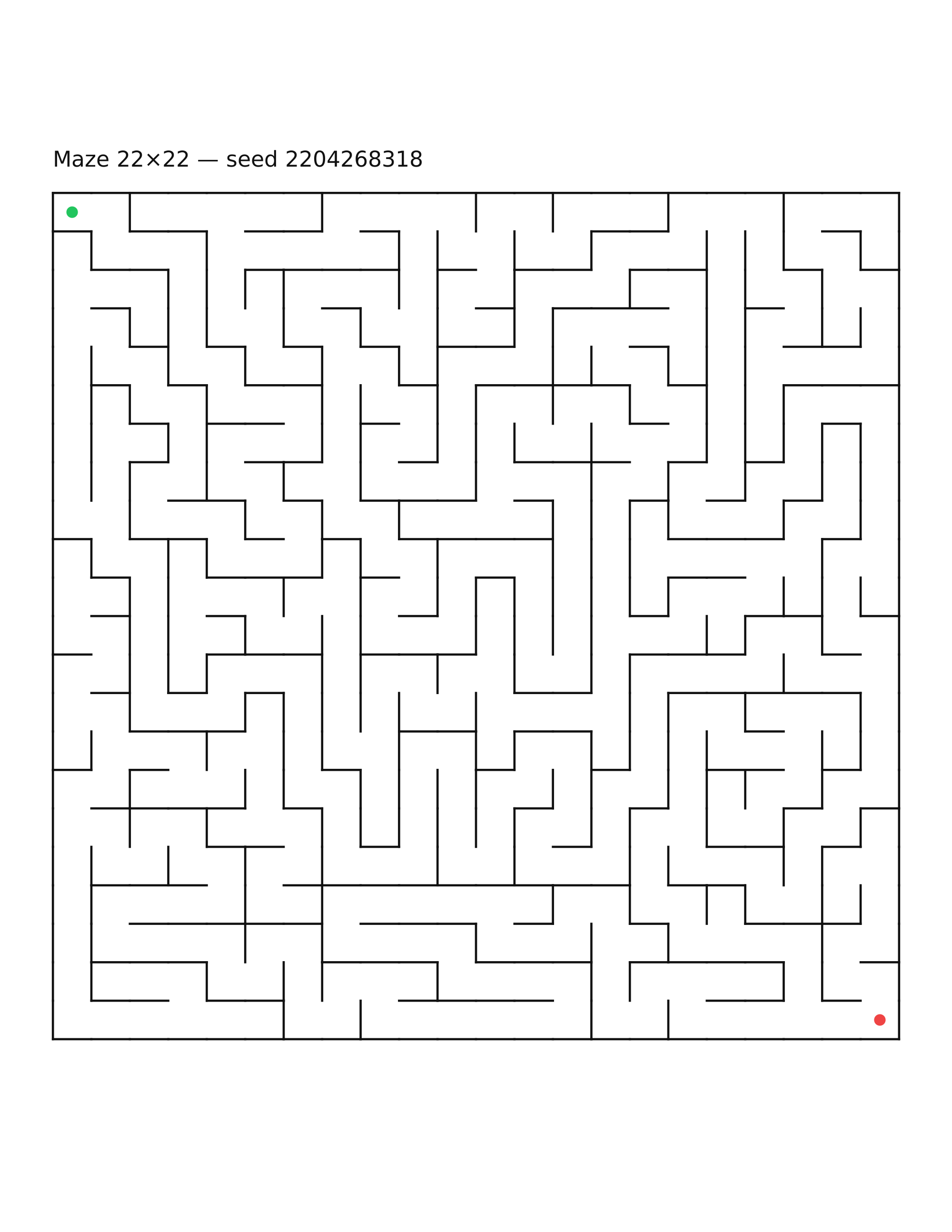Maze 22×22 #10