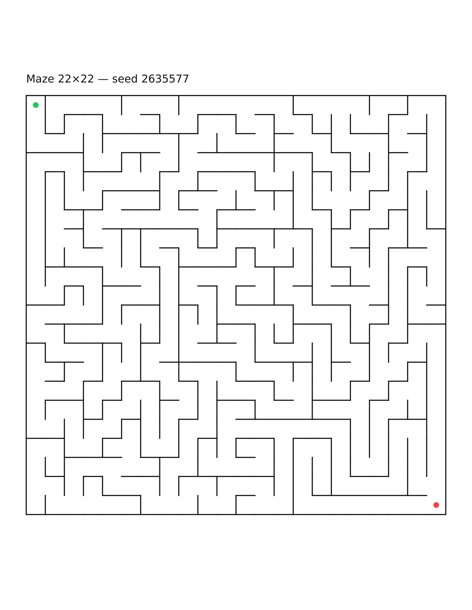 Maze 22×22 #9