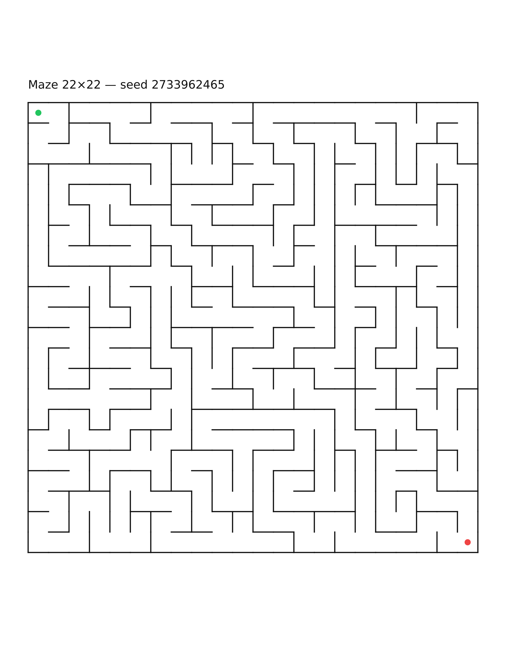 Maze 22×22 #7