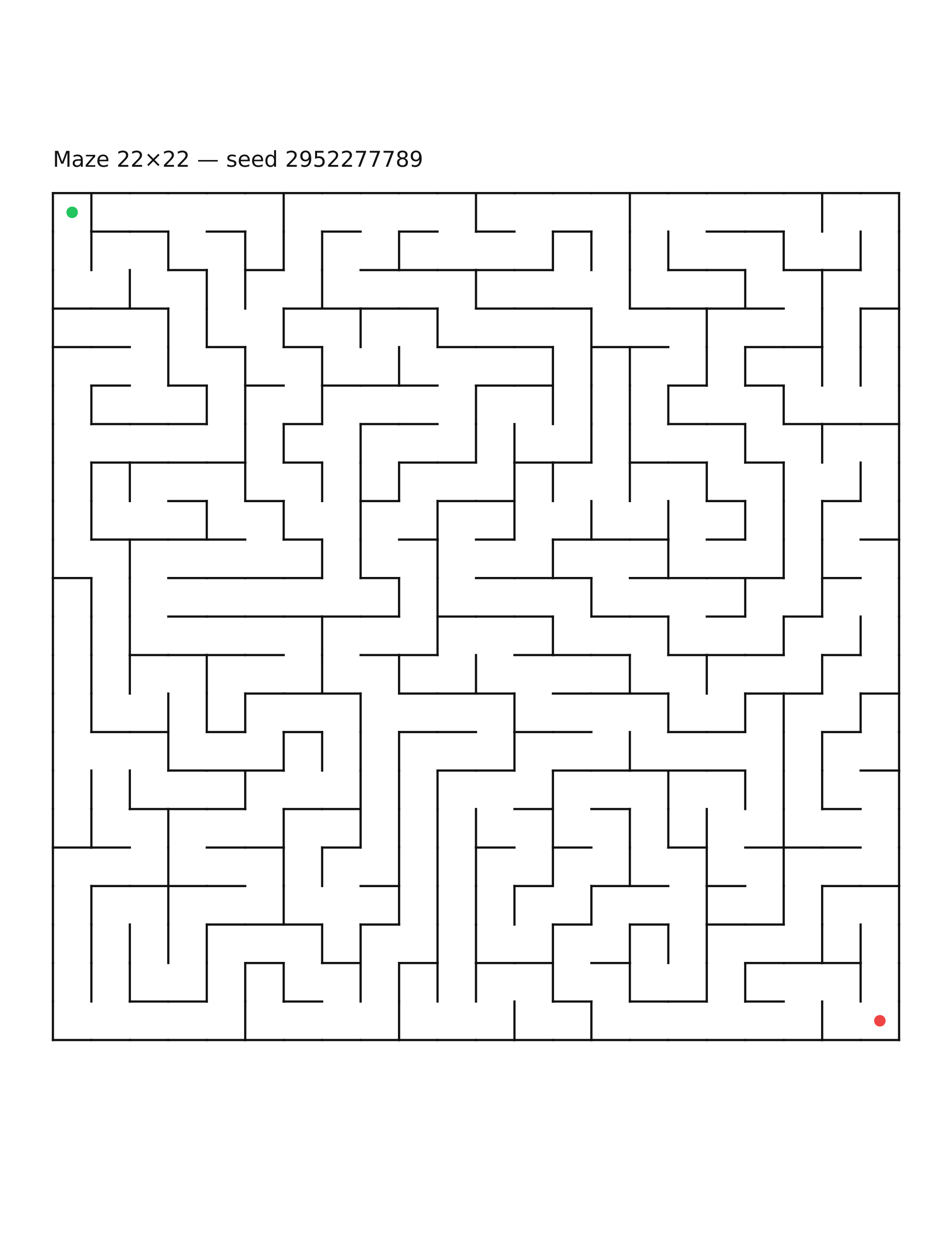 Maze 22×22 #11