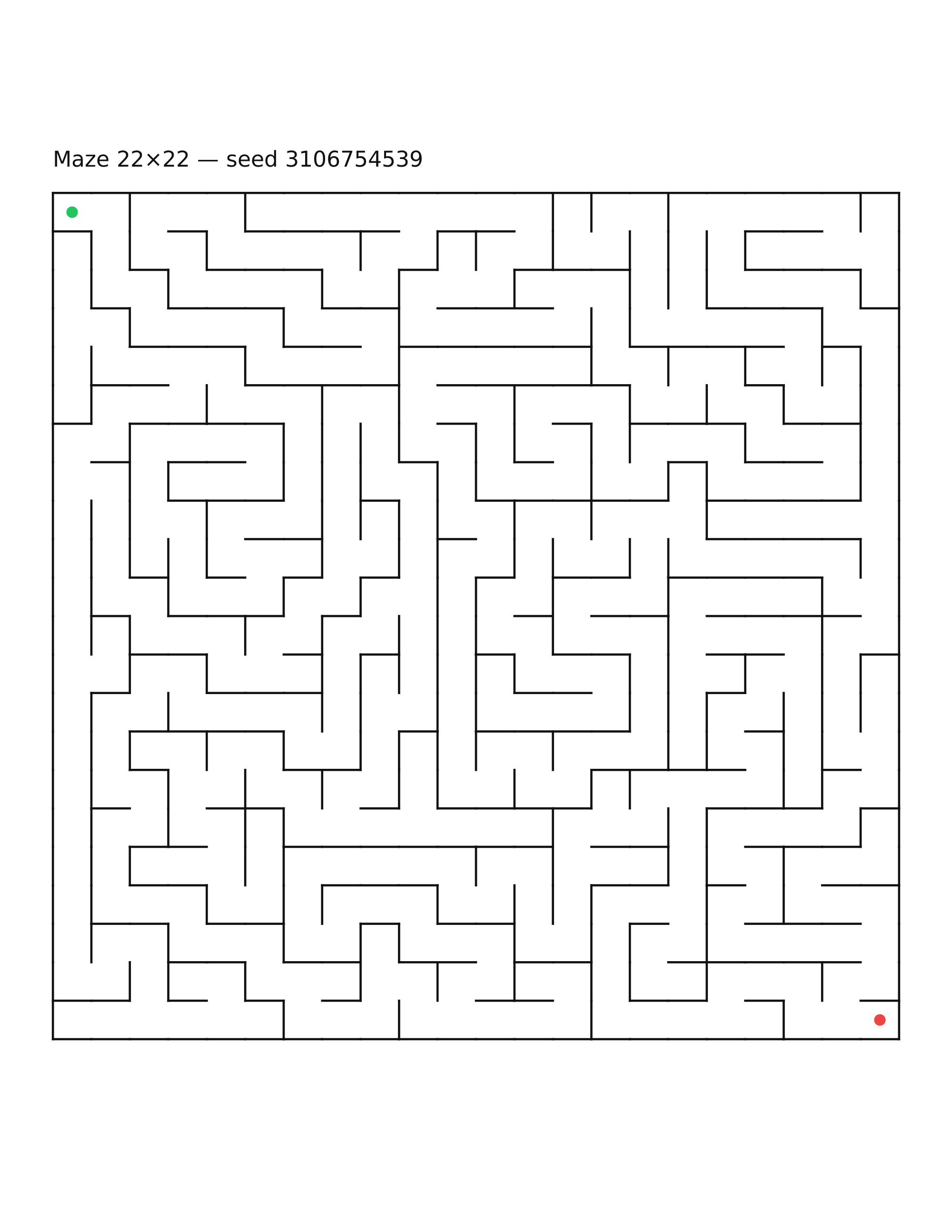 Maze 22×22 #25