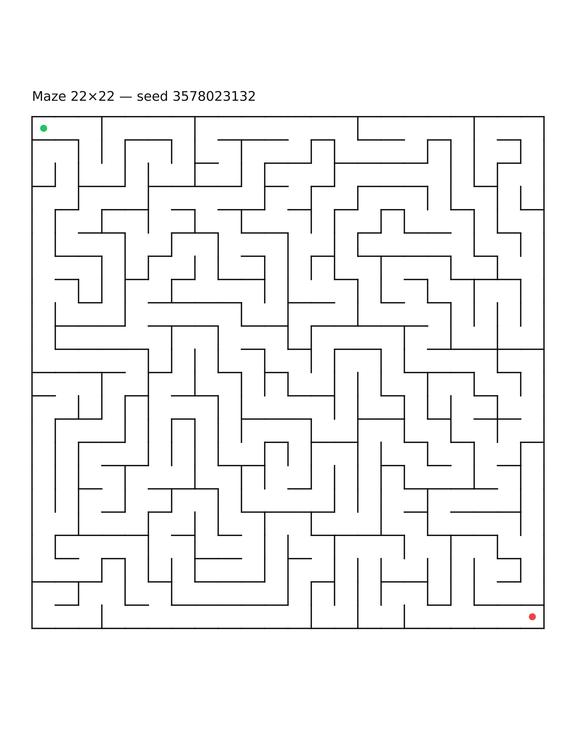 Maze 22×22 #7