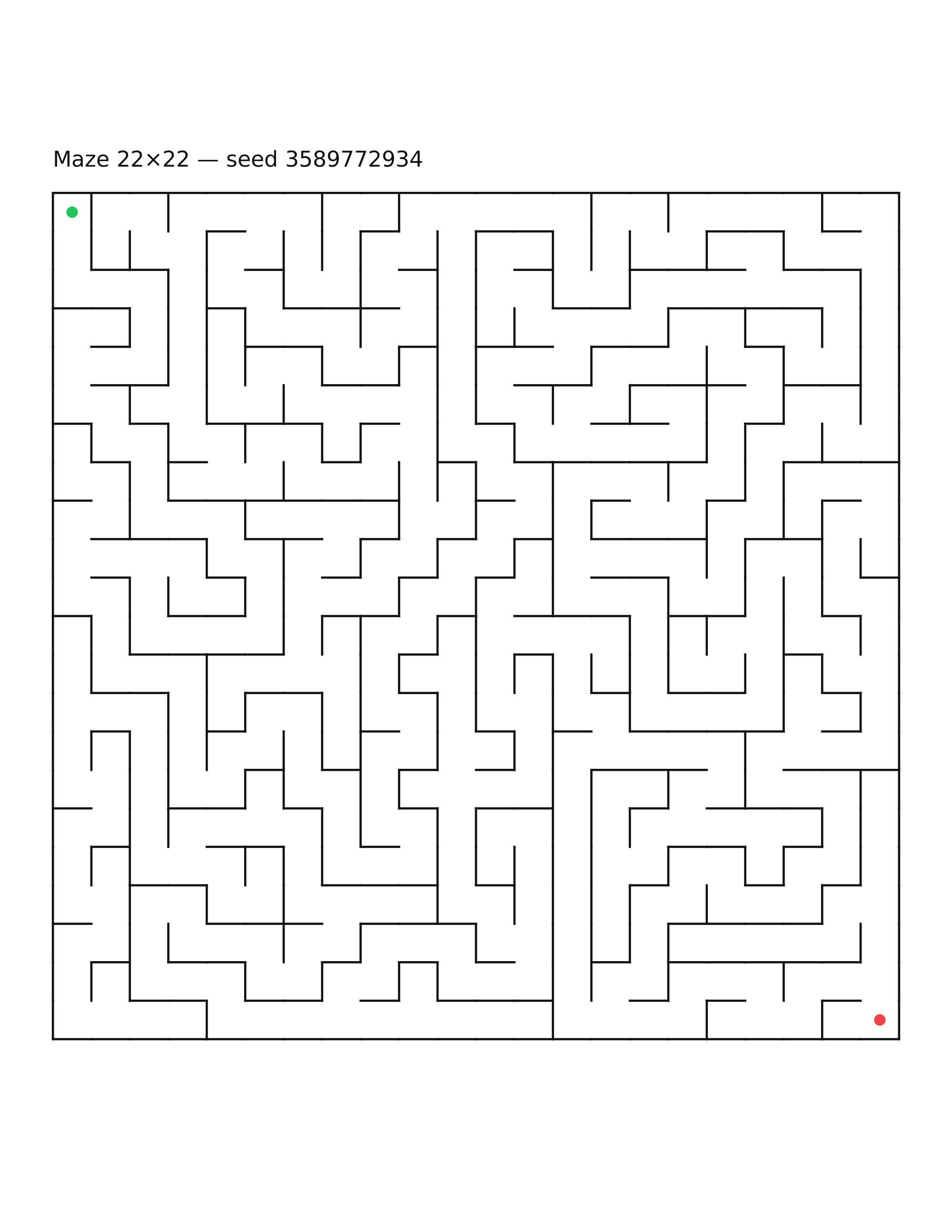 Maze 22×22 #9