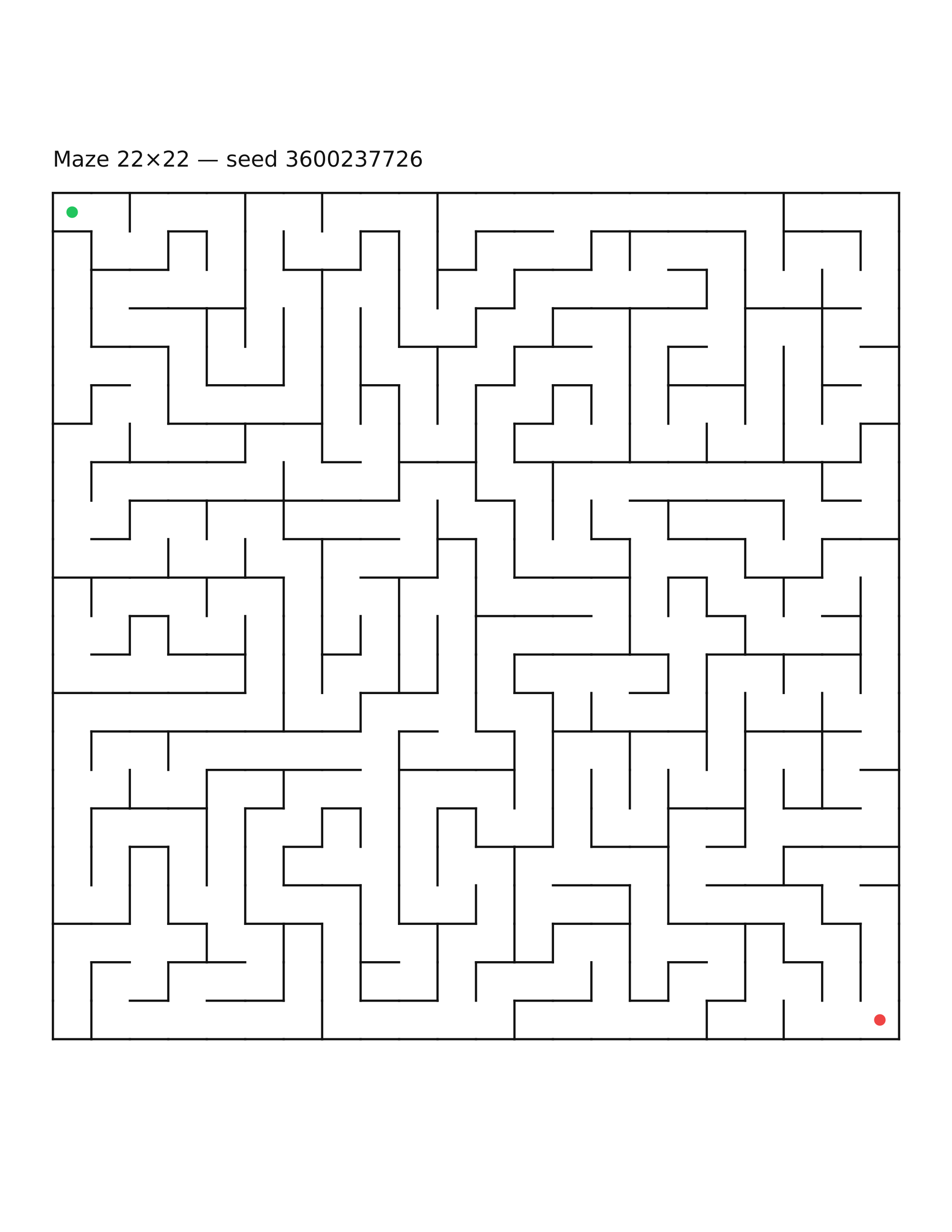 Maze 22×22 #11