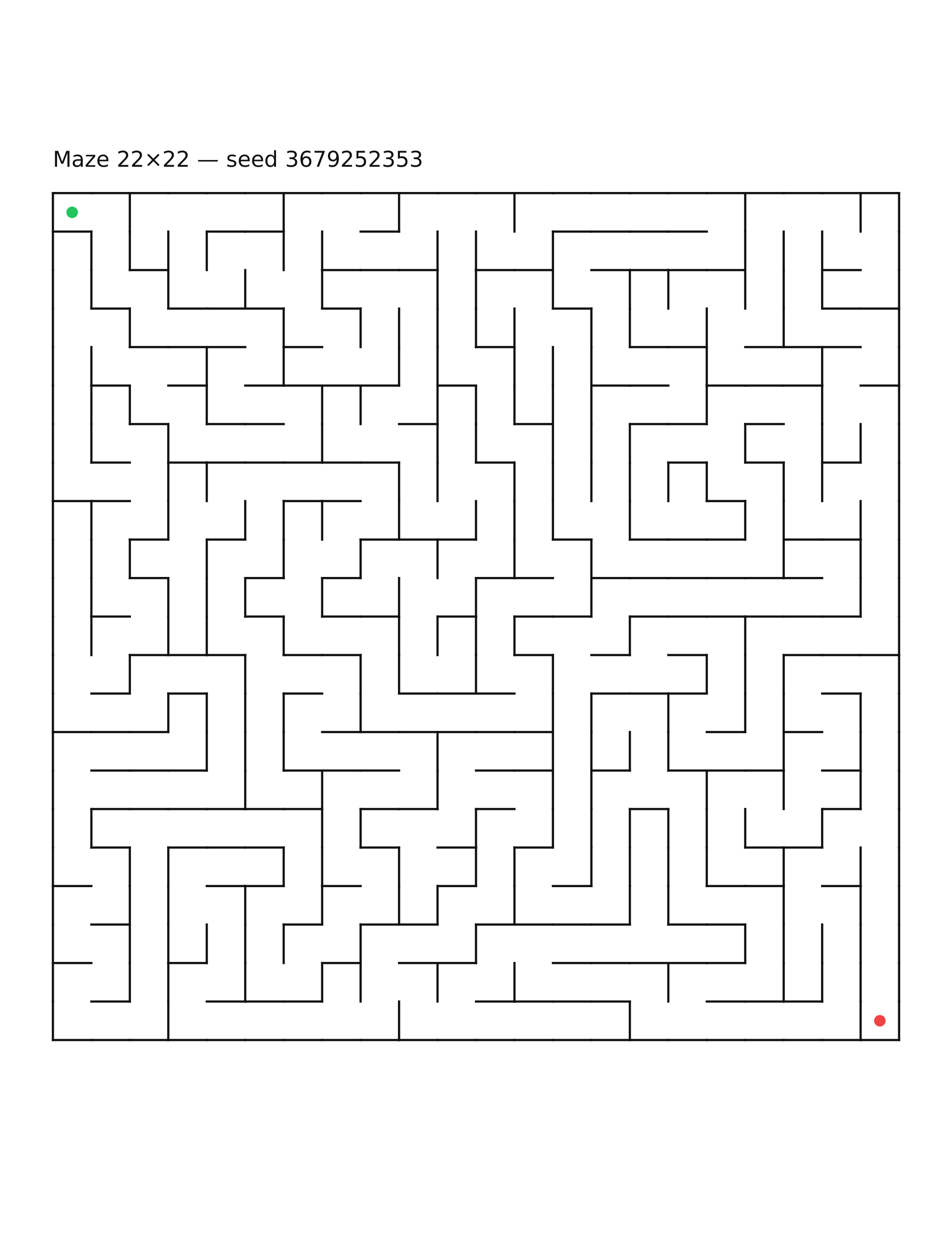 Maze 22×22 #14