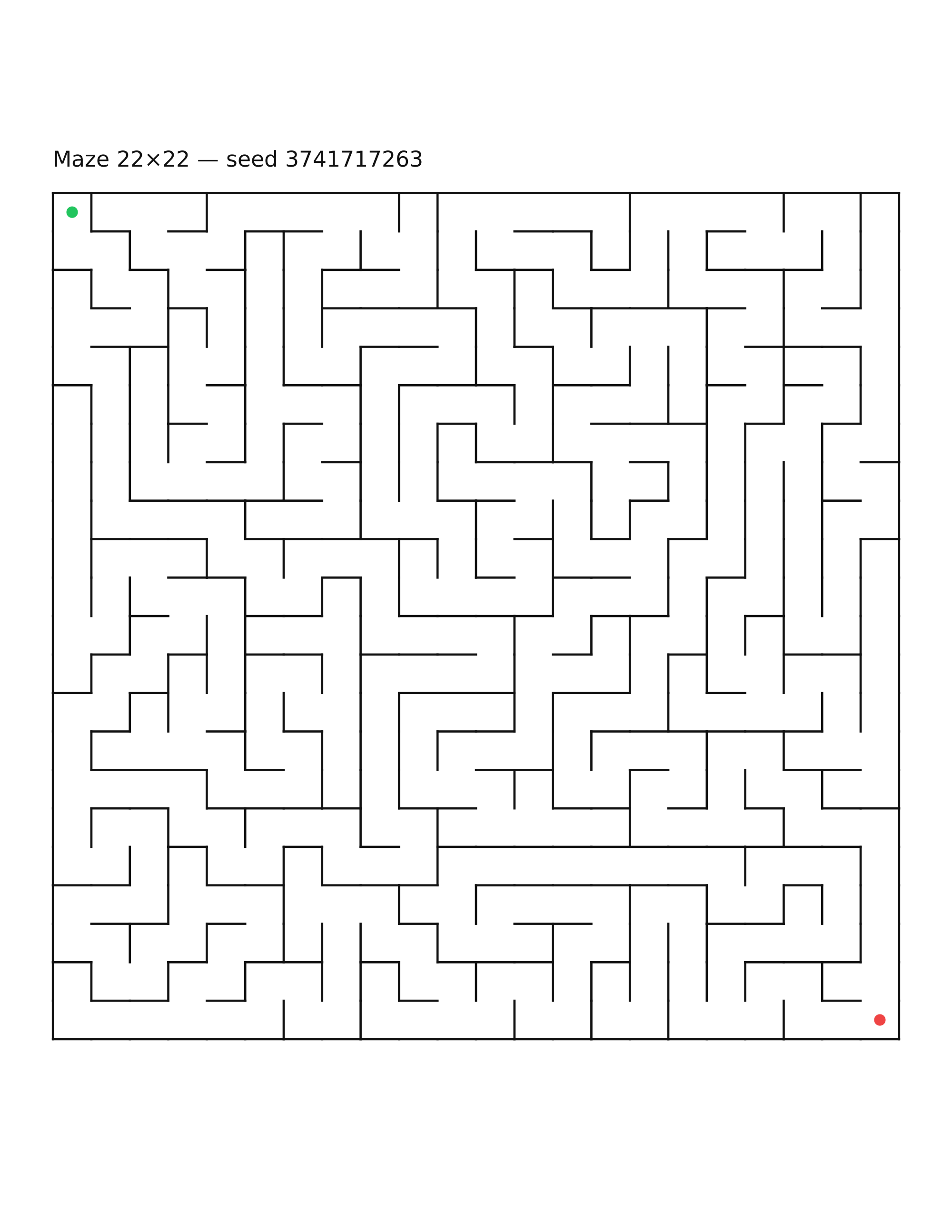 Maze 22×22 #23