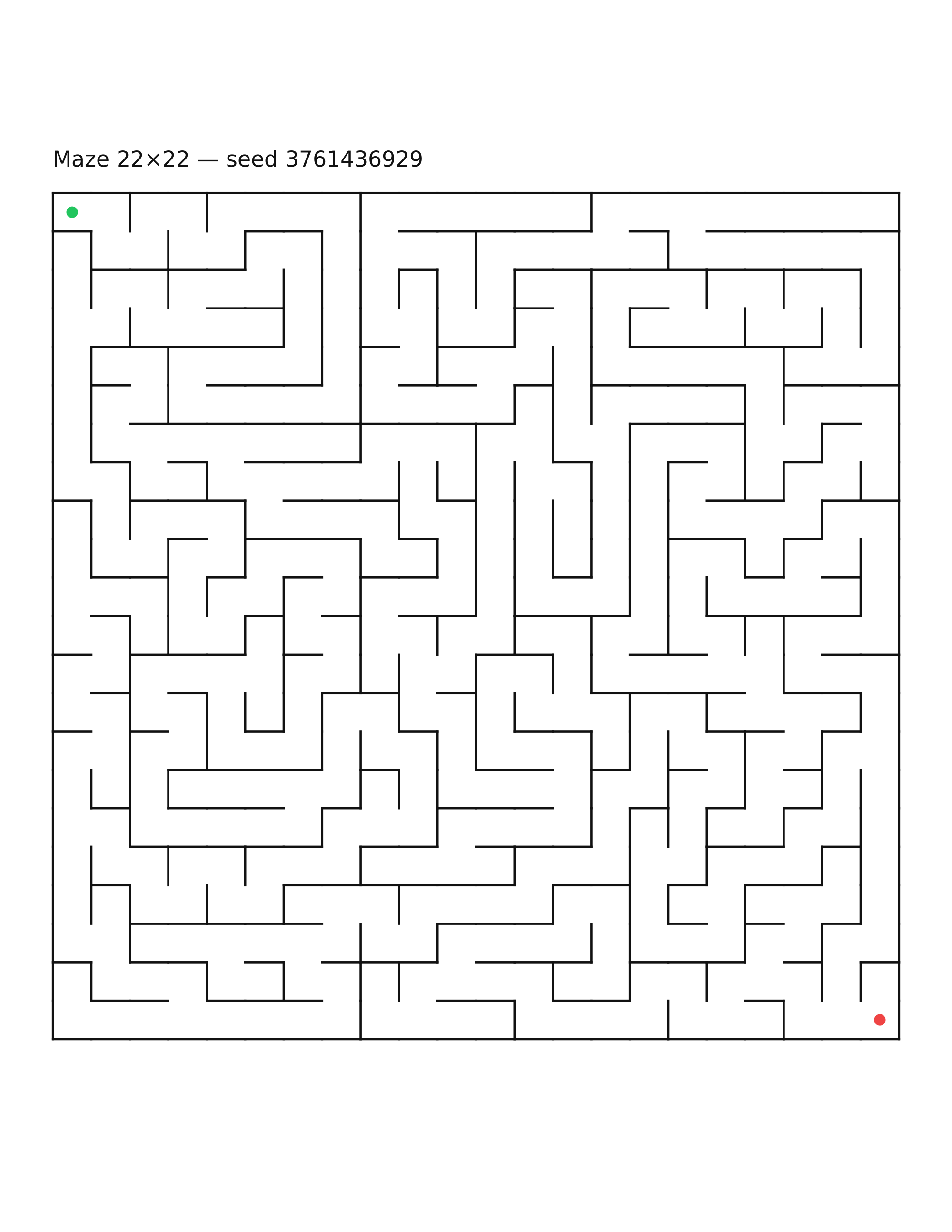 Maze 22×22 #11