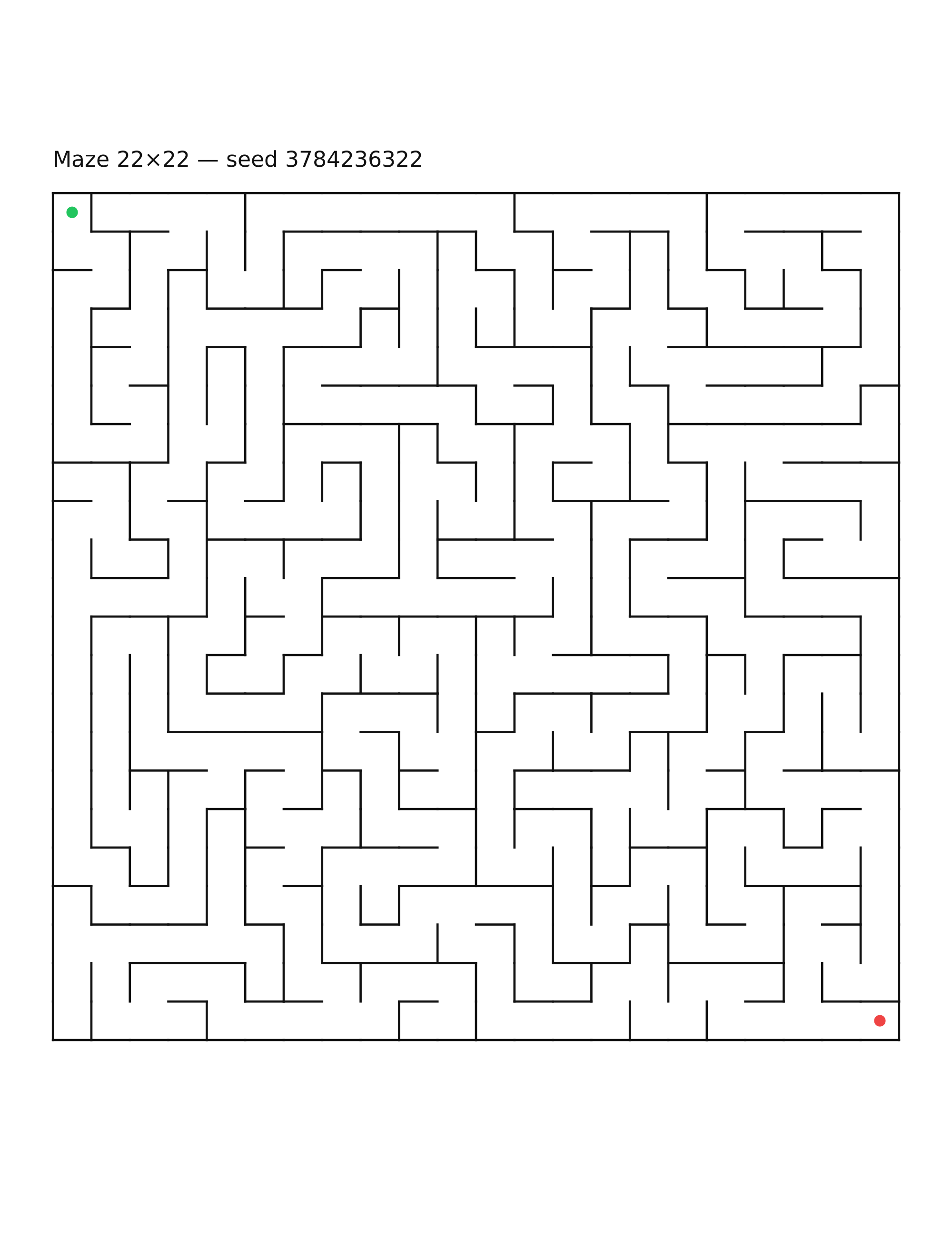 Maze 22×22 #33