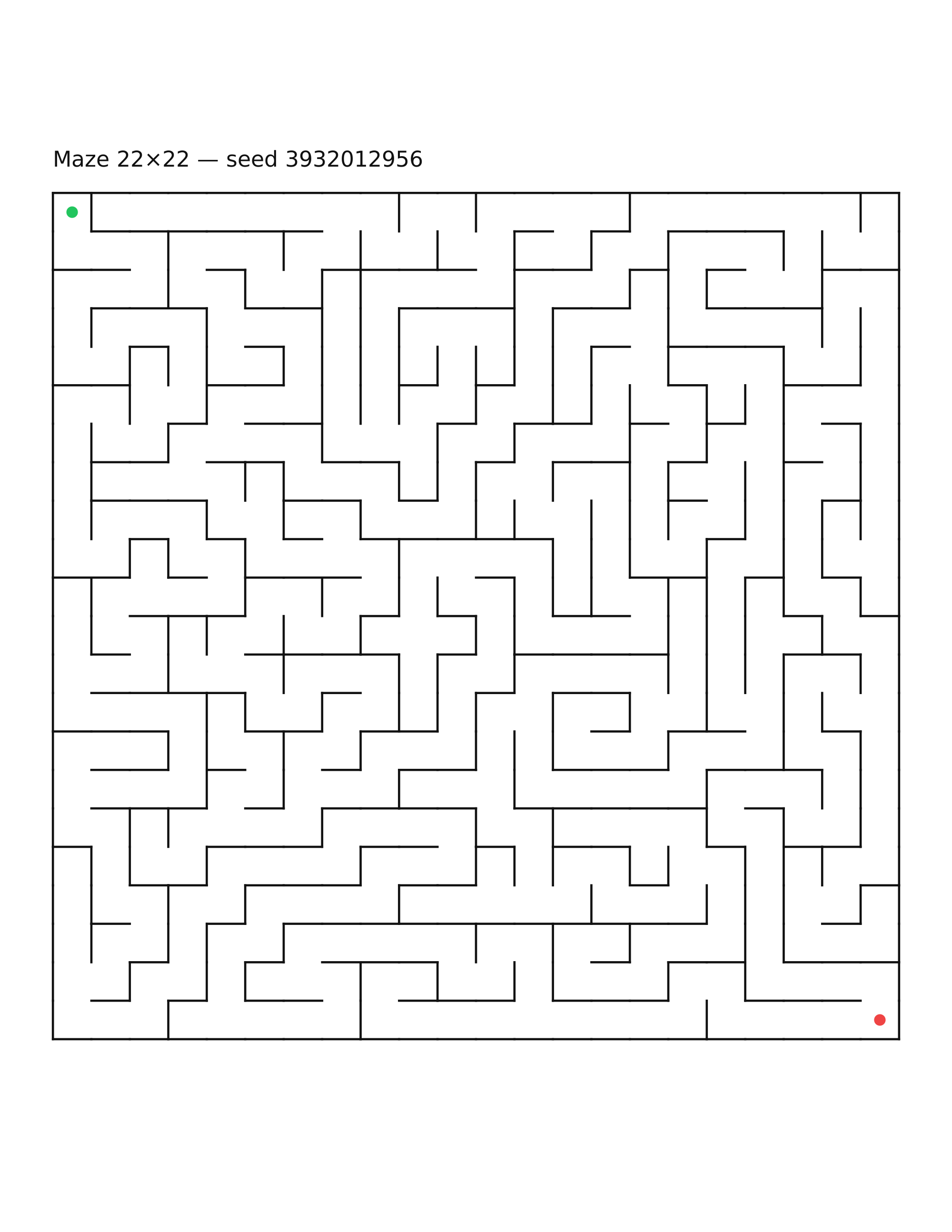Maze 22×22 #30