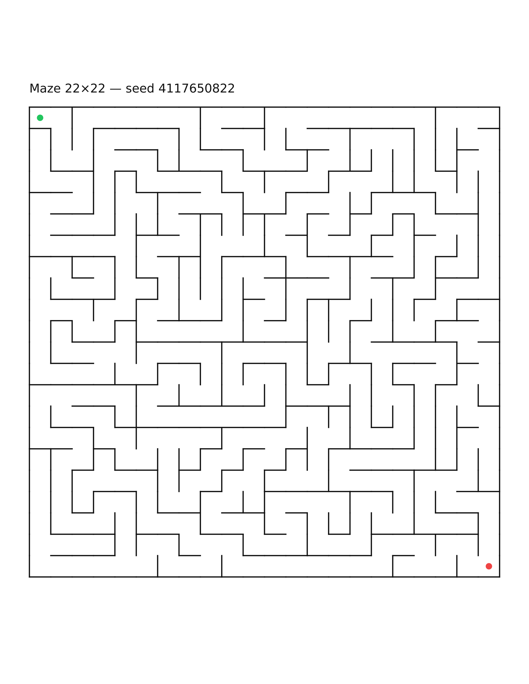 Maze 22×22 #7