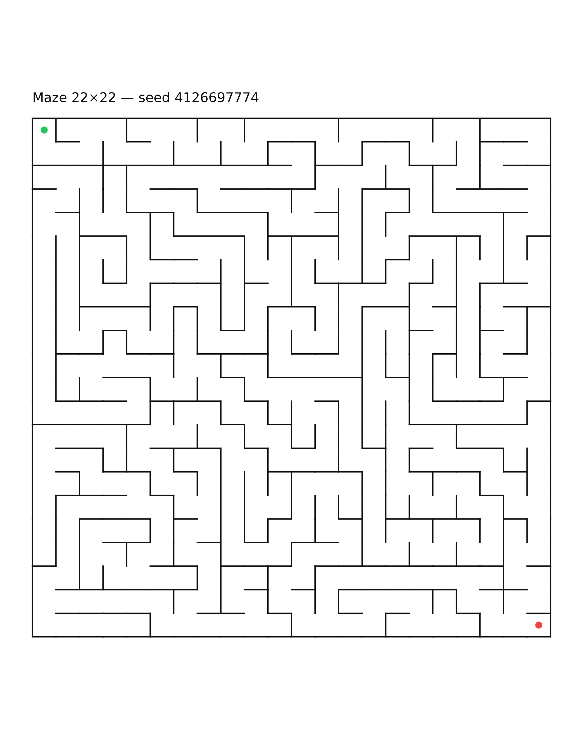 Maze 22×22 #25