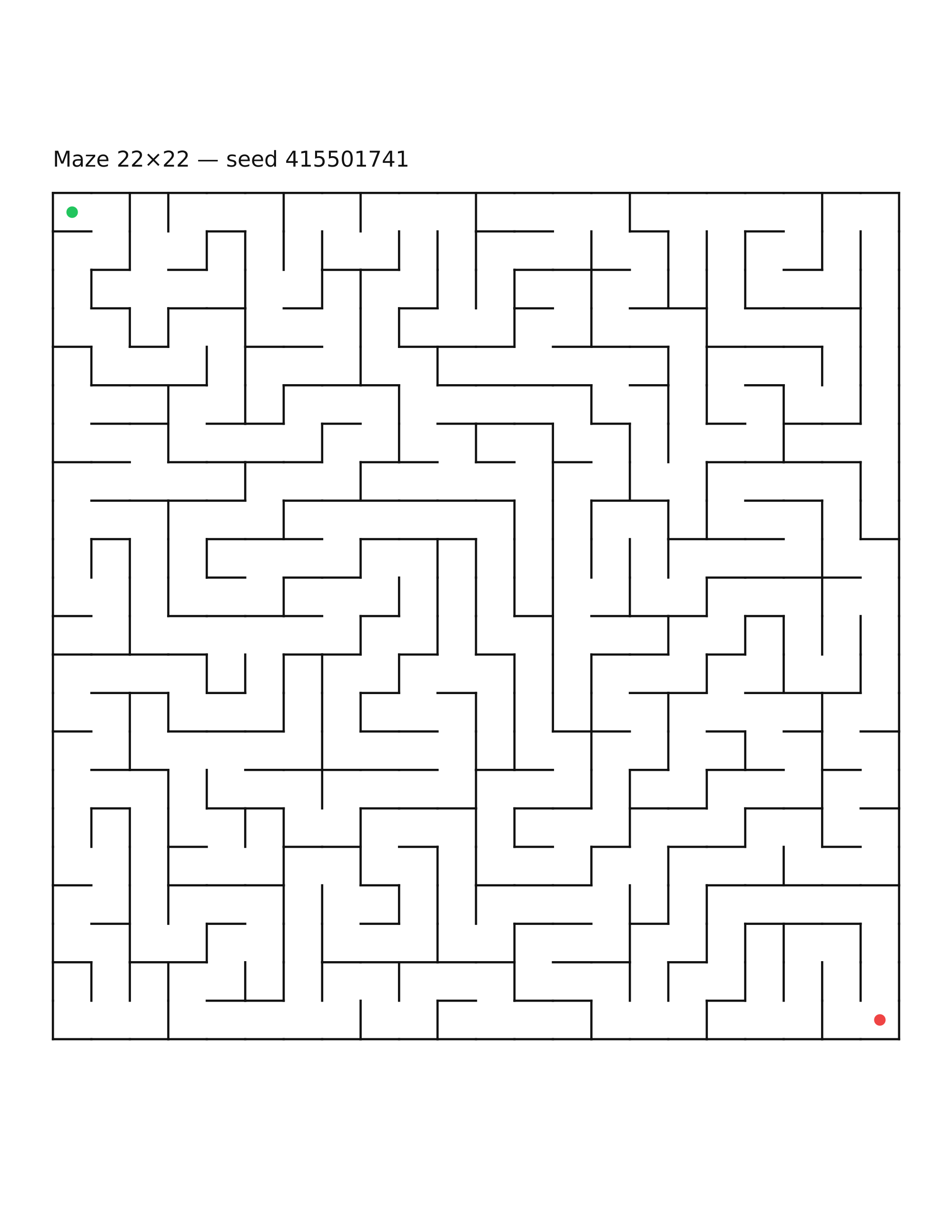 Maze 22×22 #29