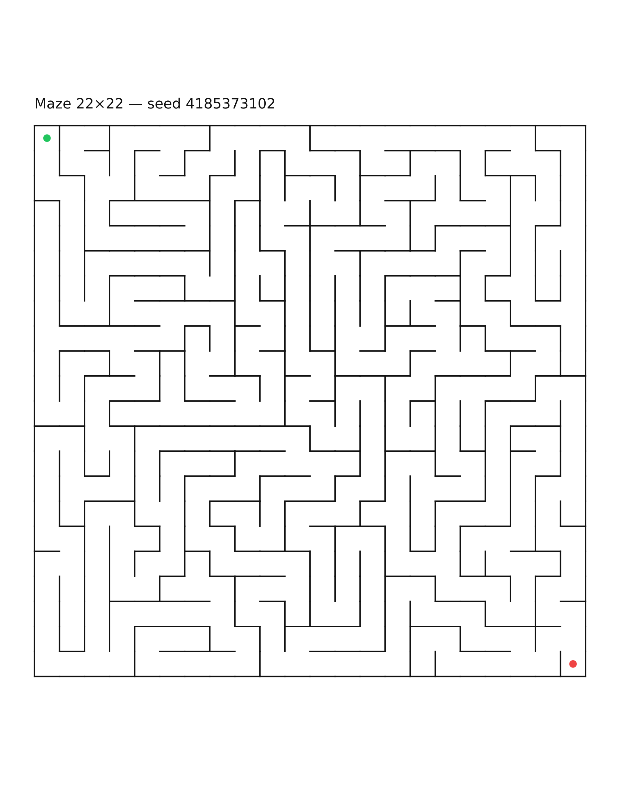 Maze 22×22 #7