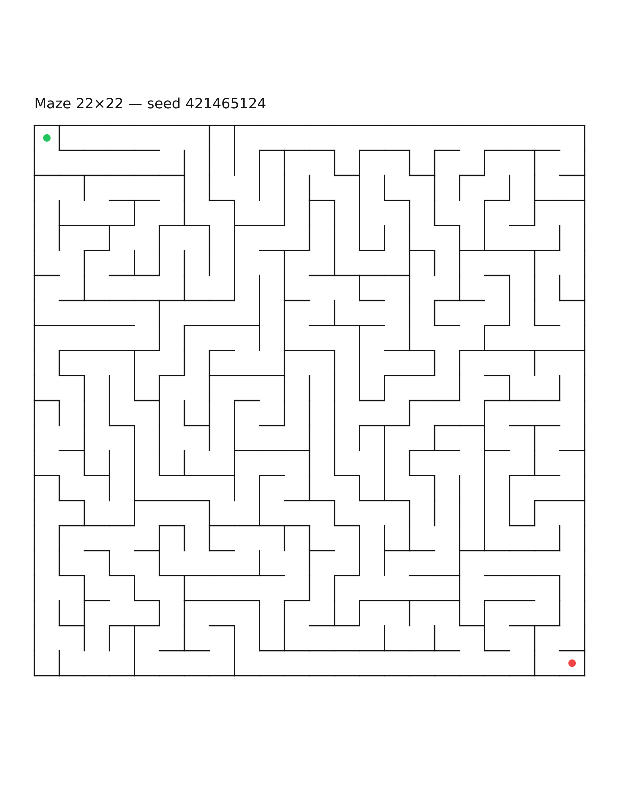 Maze 22×22 #5