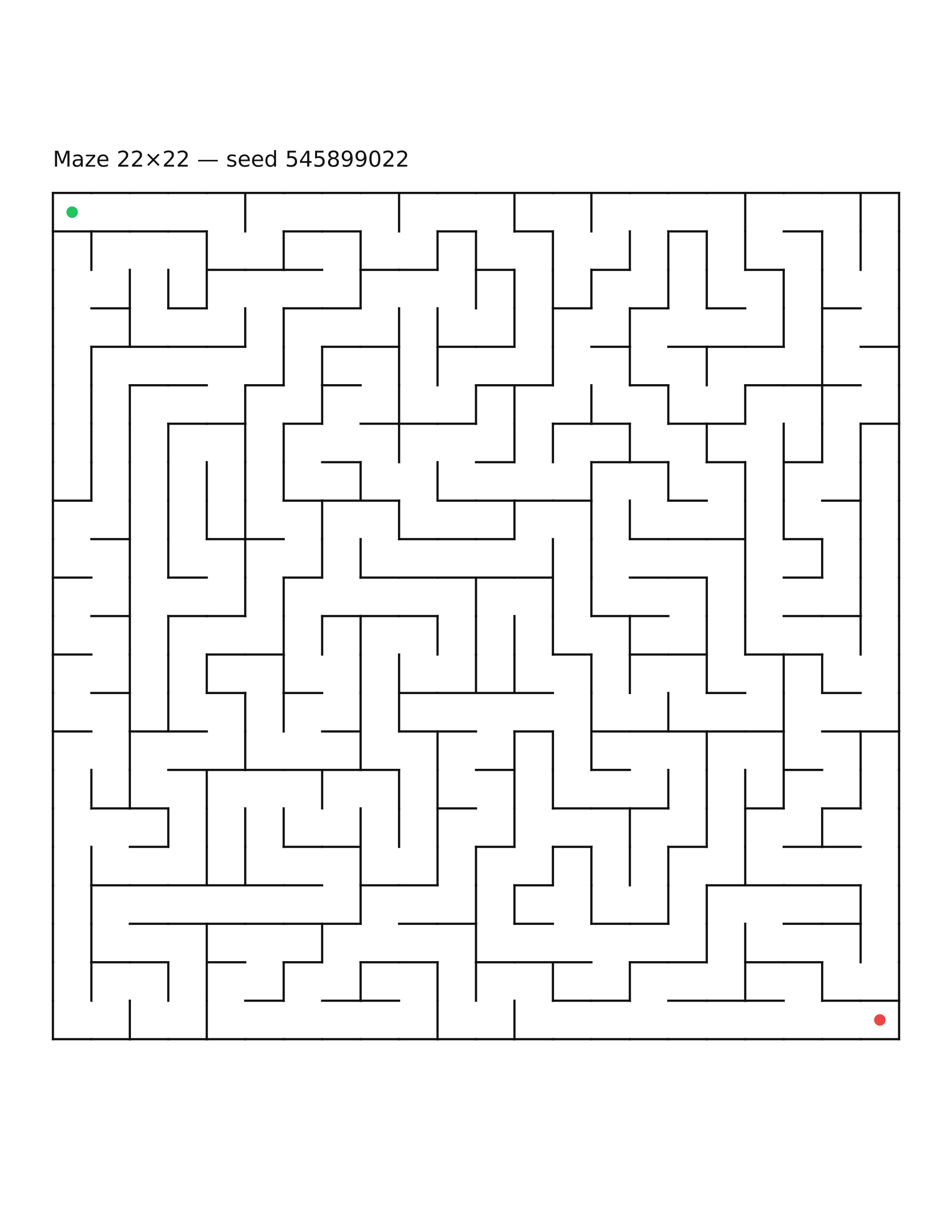 Maze 22×22 #27