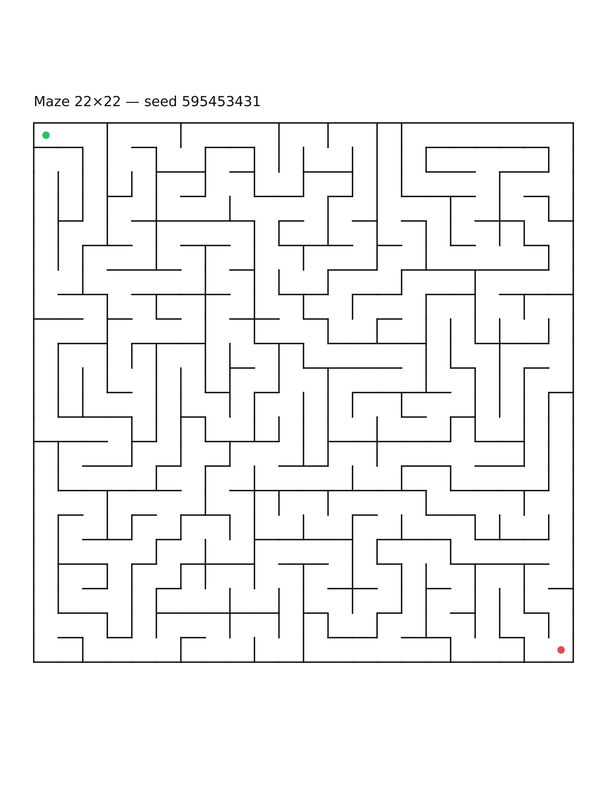 Maze 22×22 #11