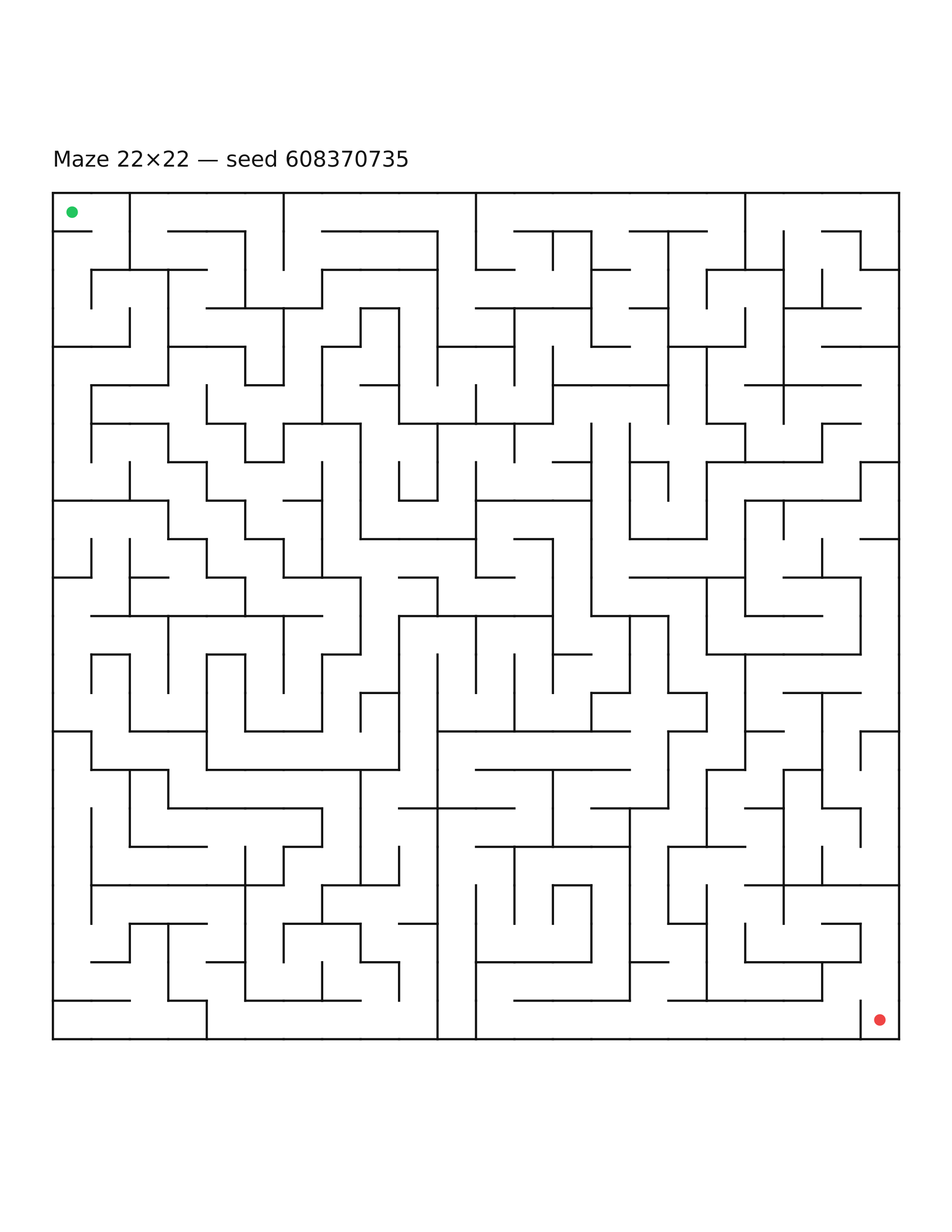 Maze 22×22 #26