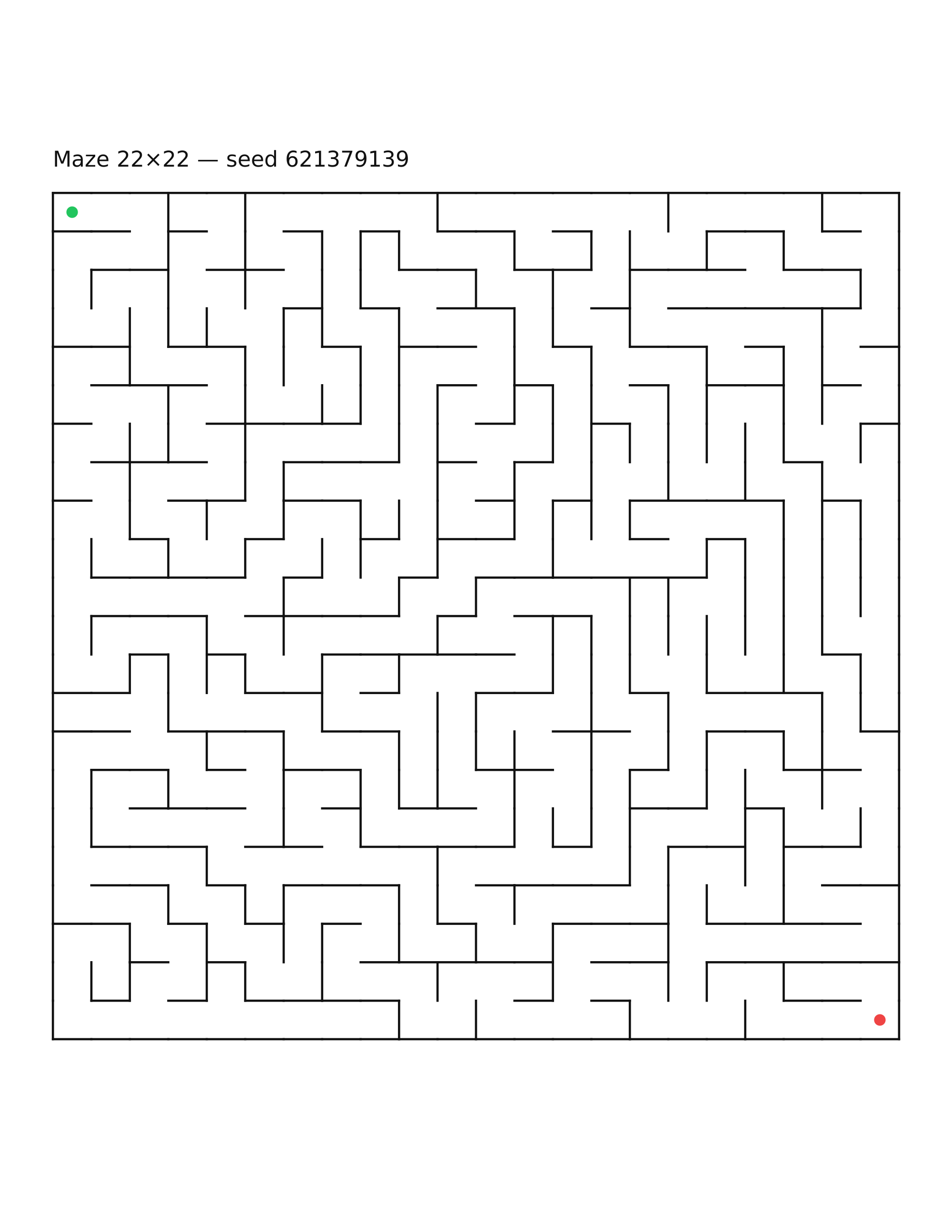 Maze 22×22 #25
