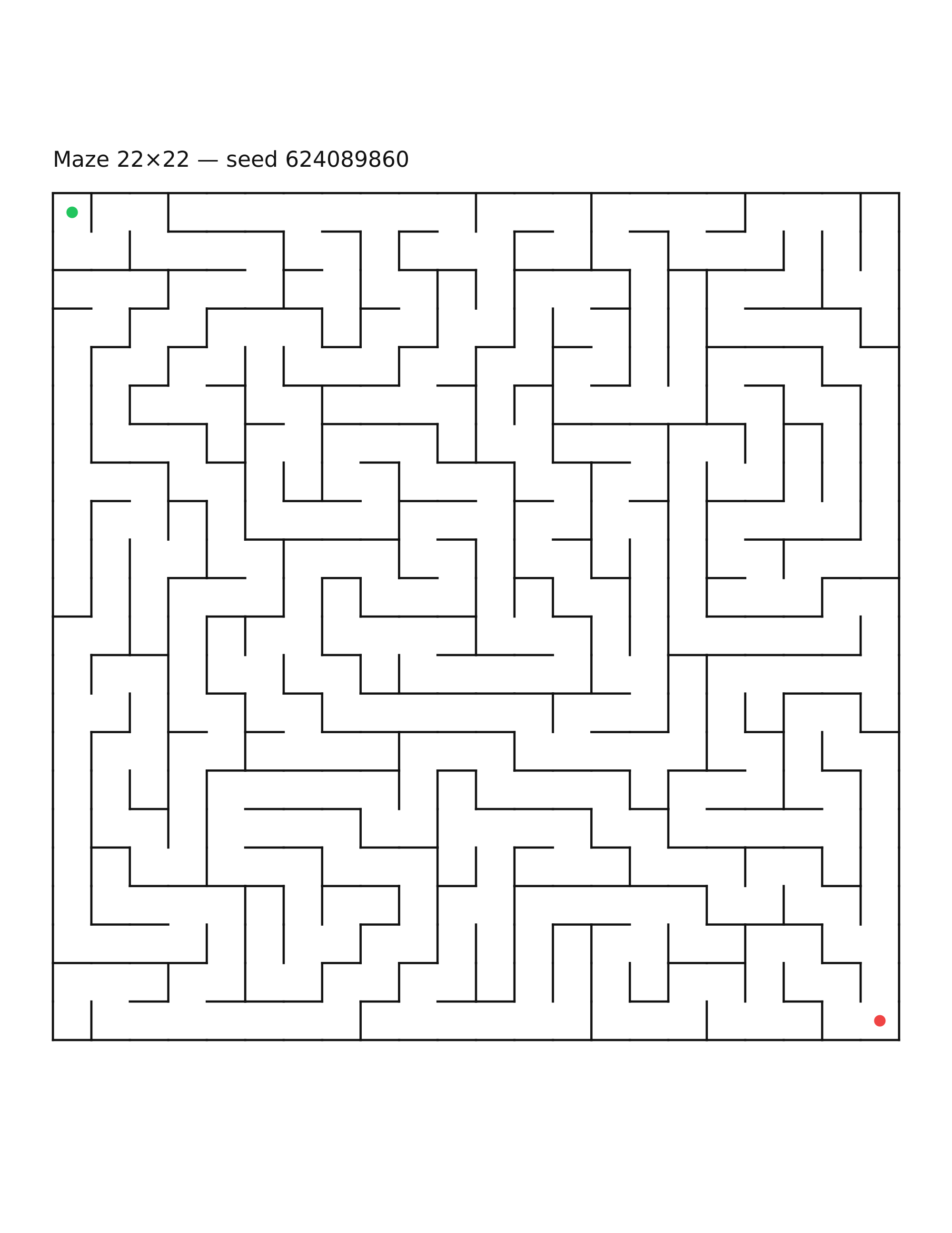 Maze 22×22 #15