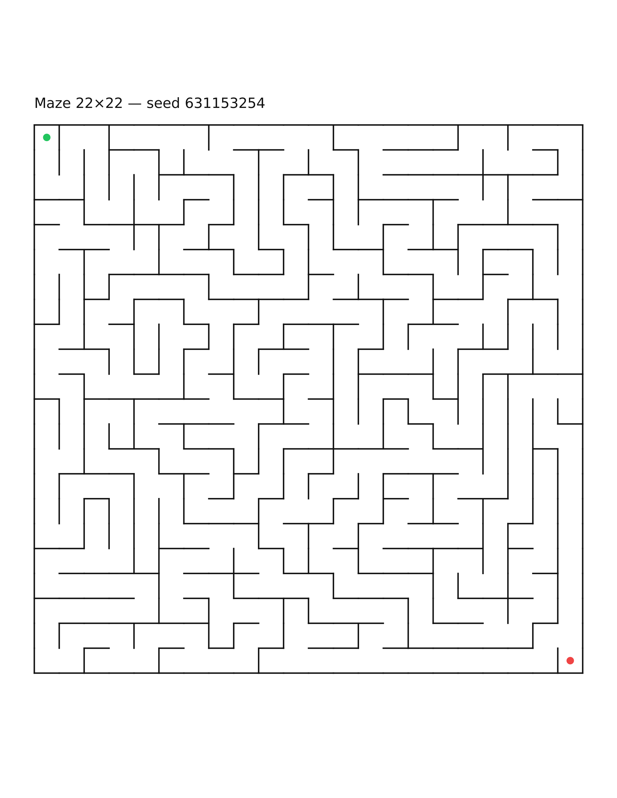 Maze 22×22 #19