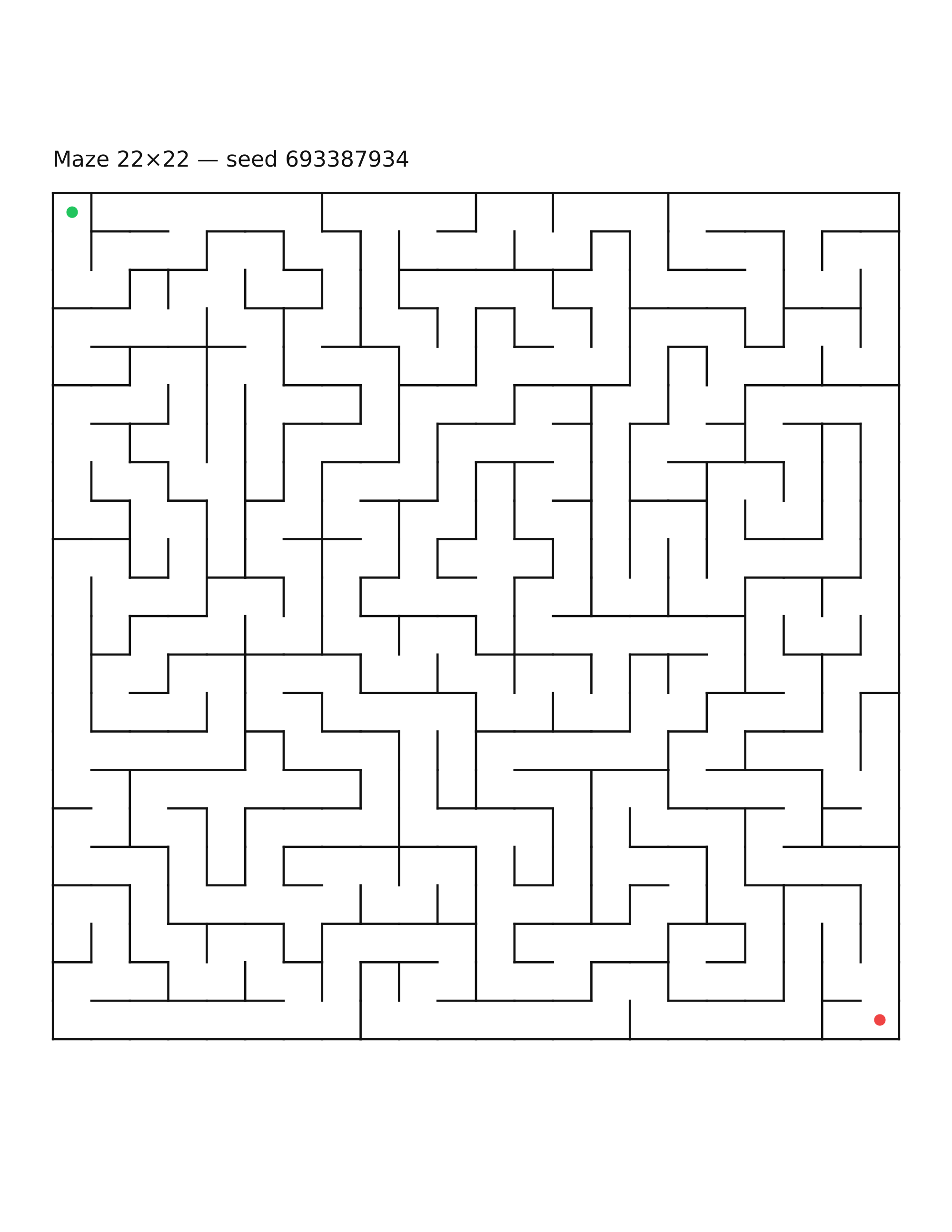 Maze 22×22 #26