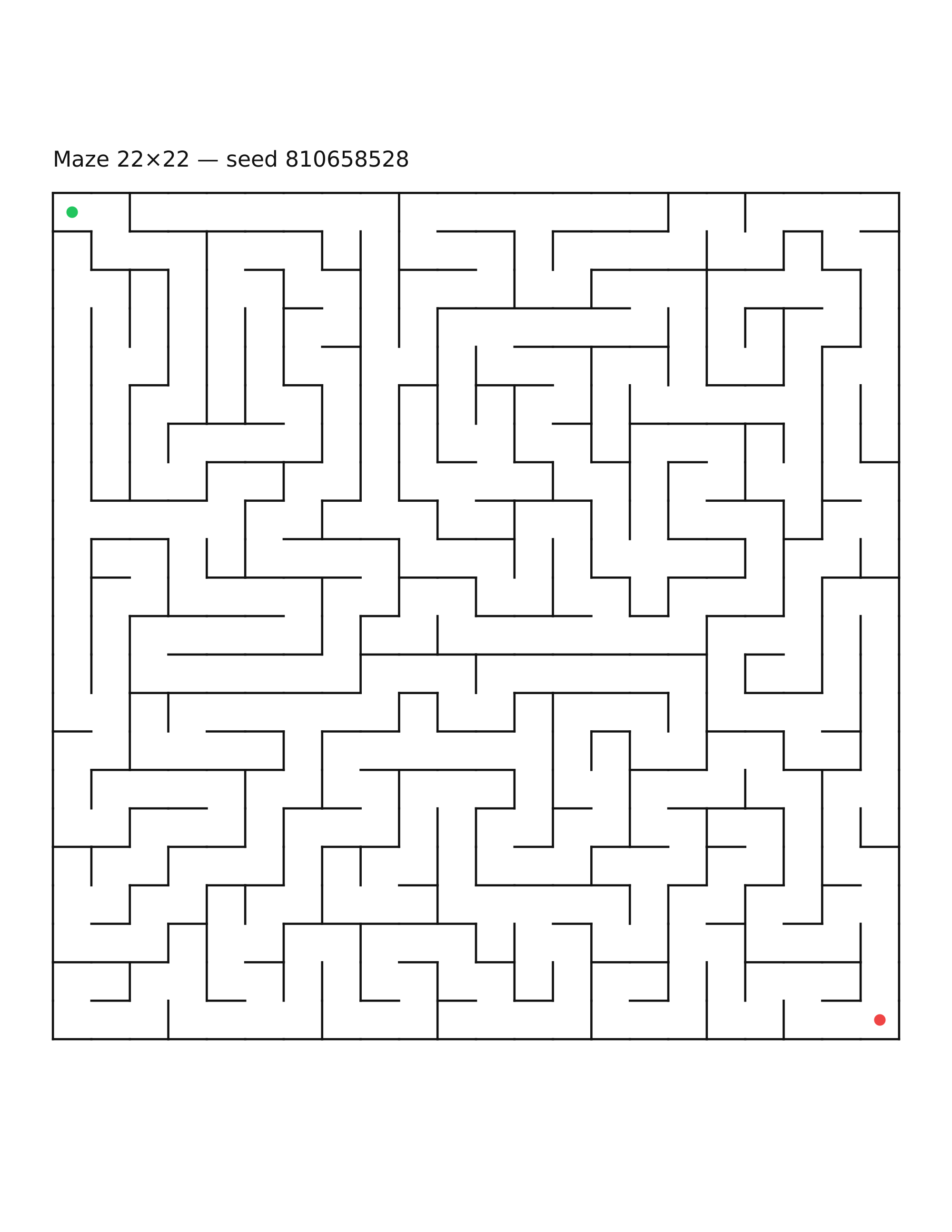 Maze 22×22 #23
