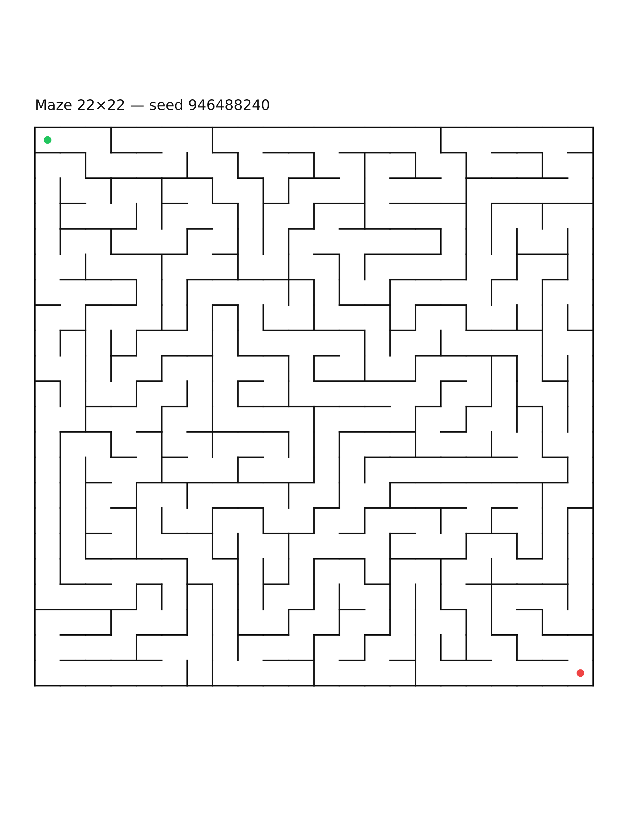 Maze 22×22 #19