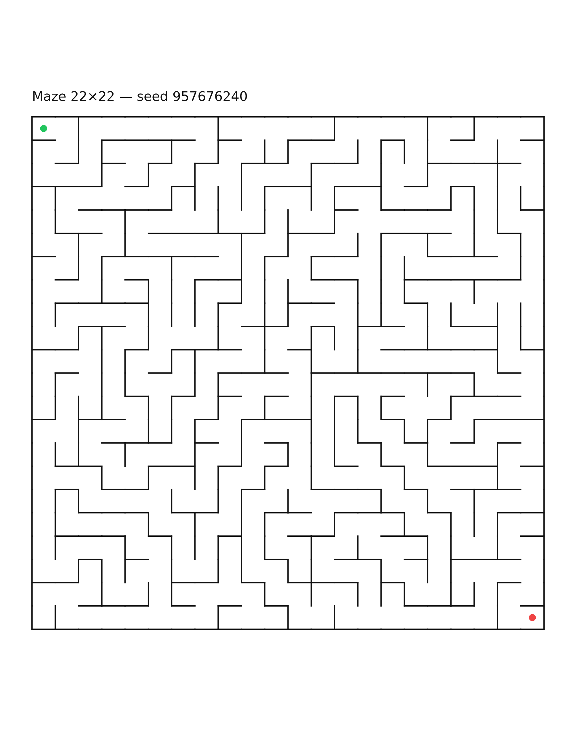 Maze 22×22 #26