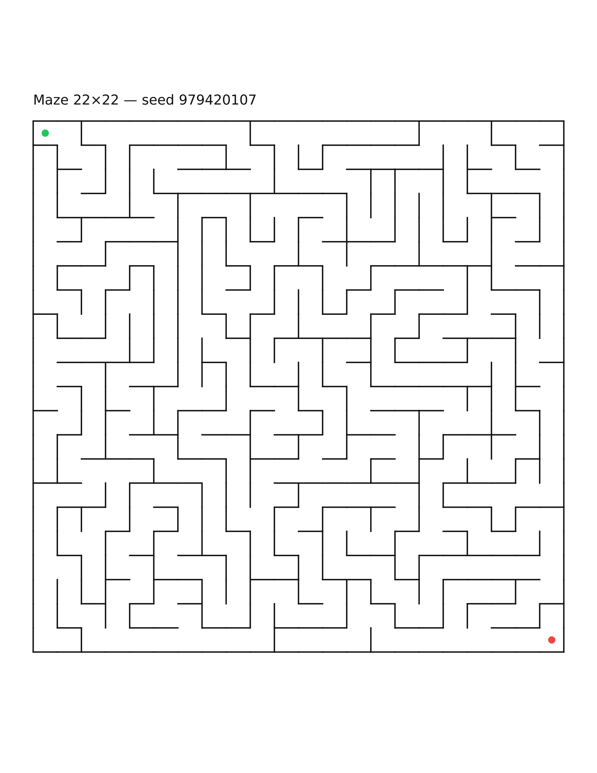 Maze 22×22 #16
