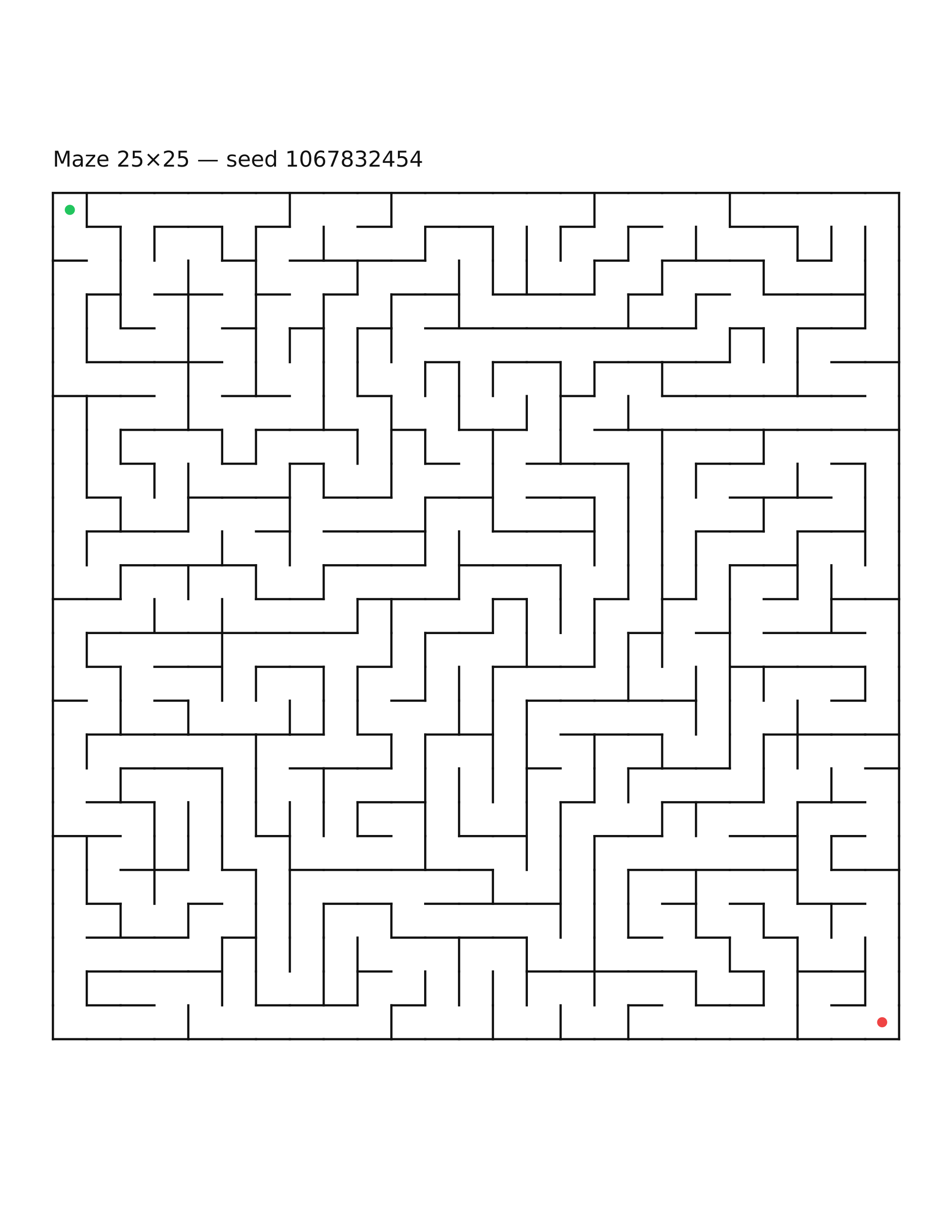 Maze 25×25 #5