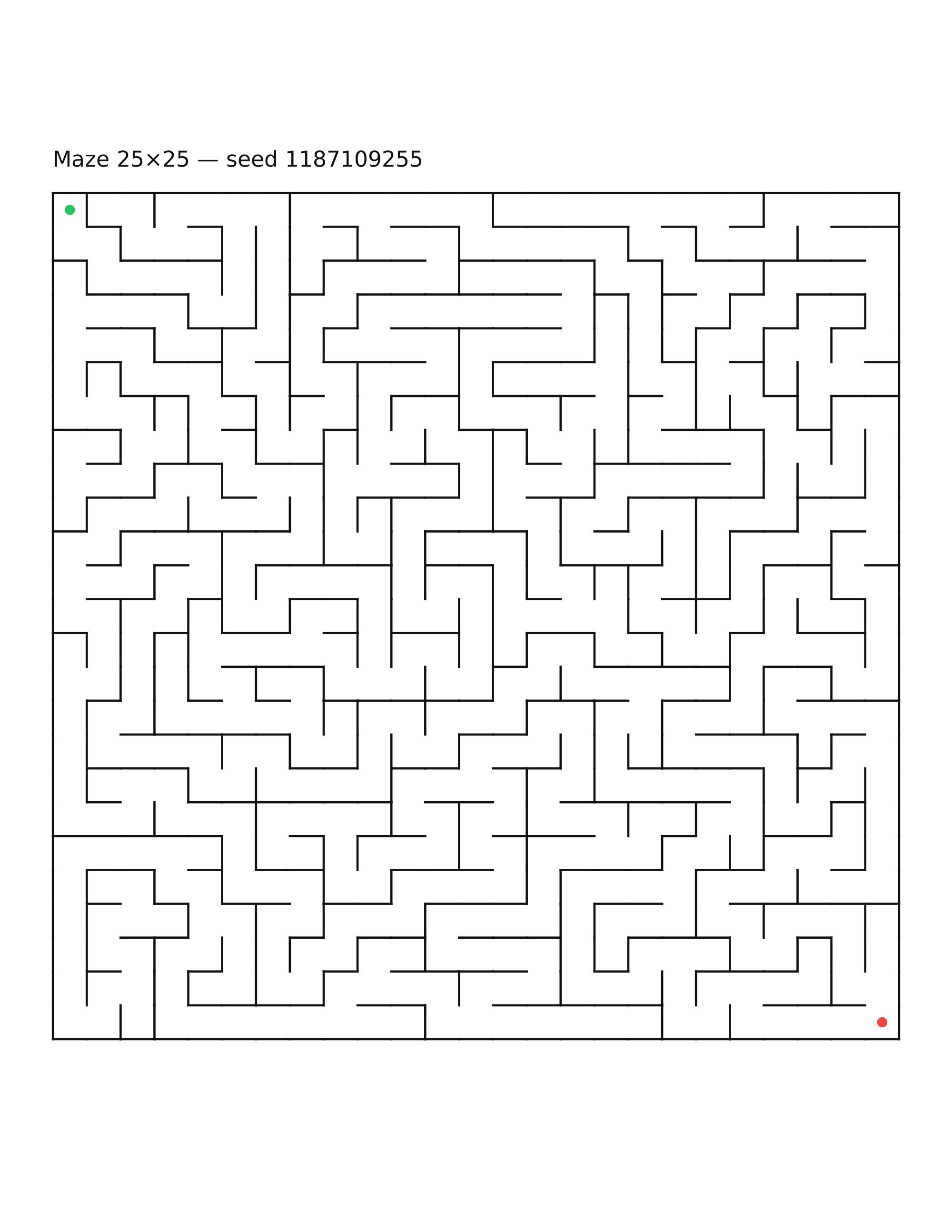 Maze 25×25 #24