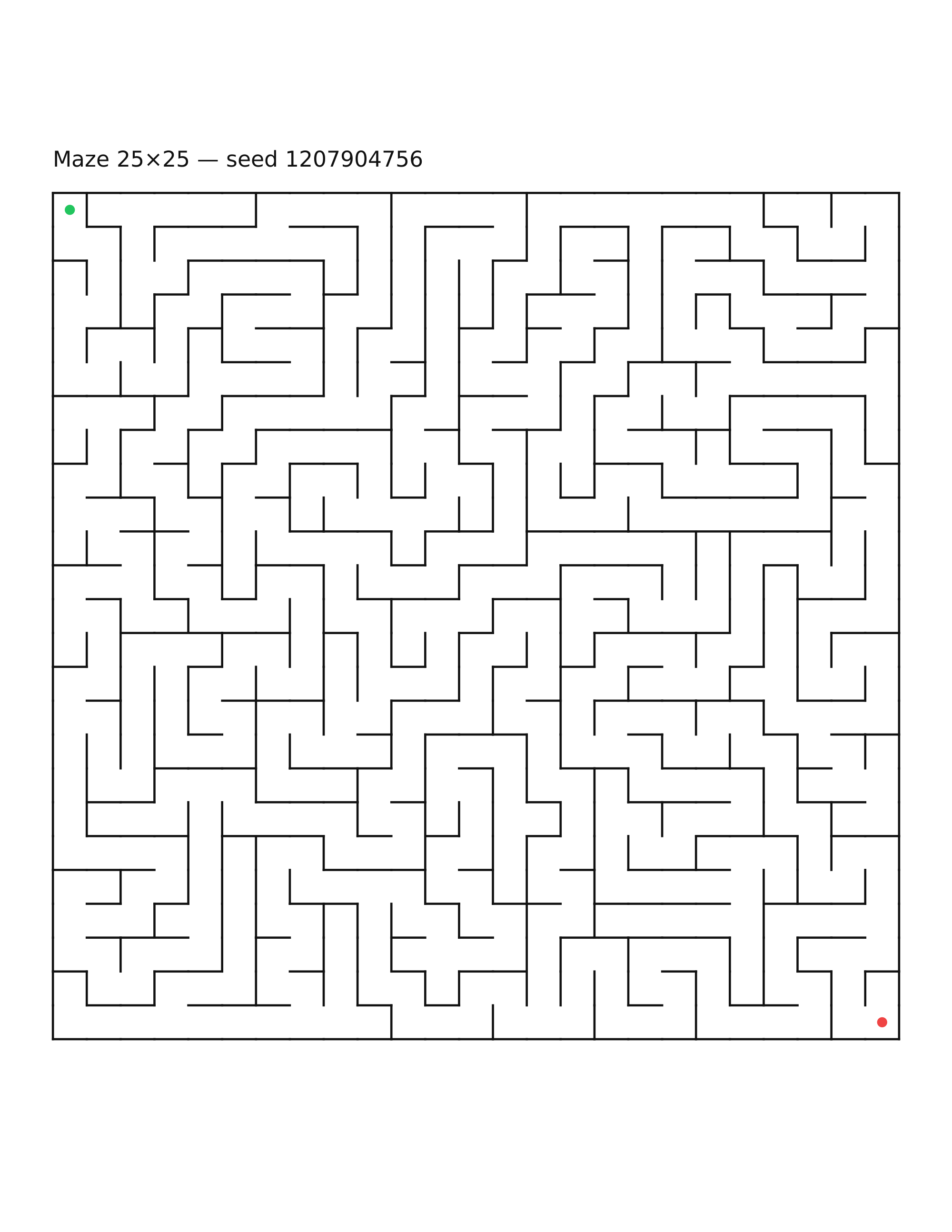 Maze 25×25 #16