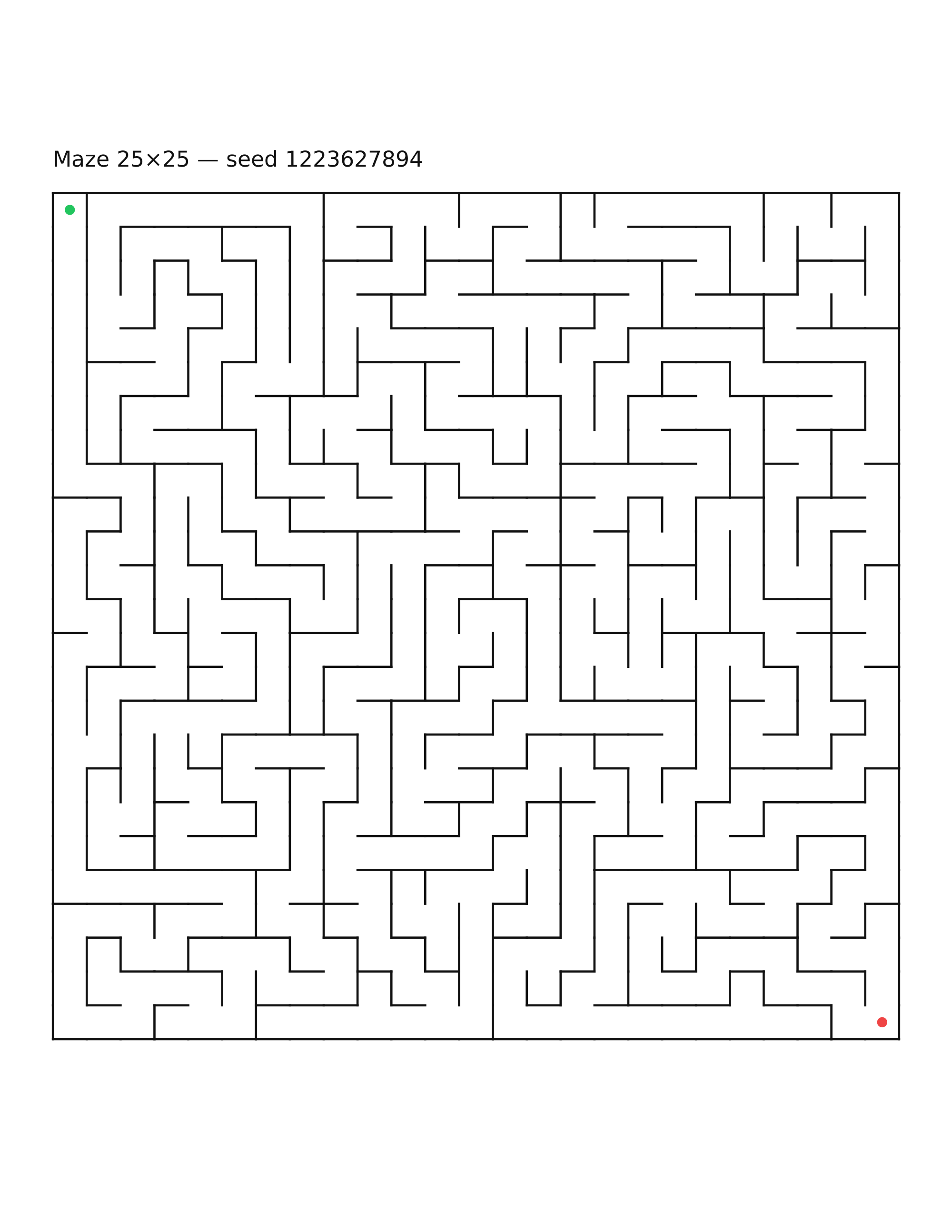 Maze 25×25 #7