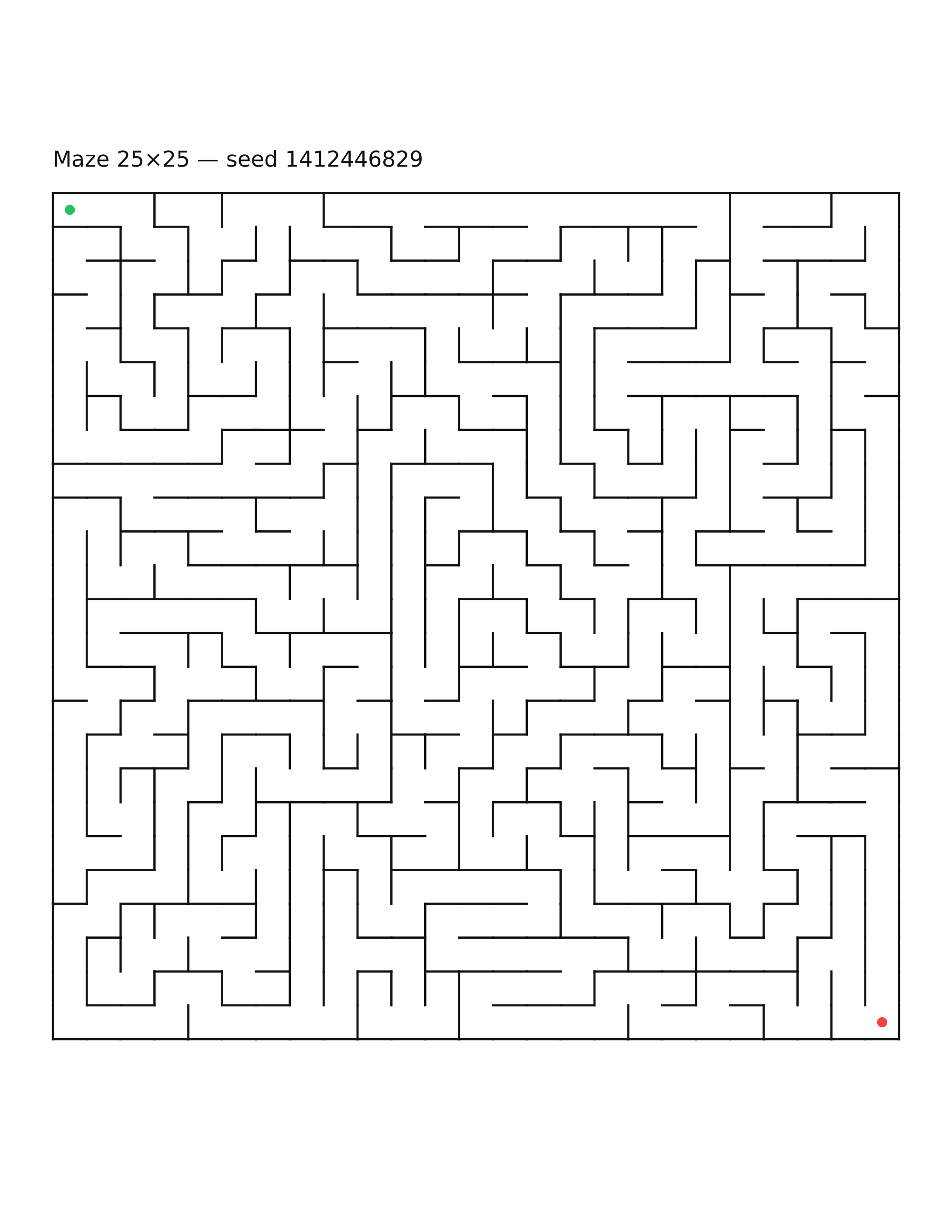Maze 25×25 #8