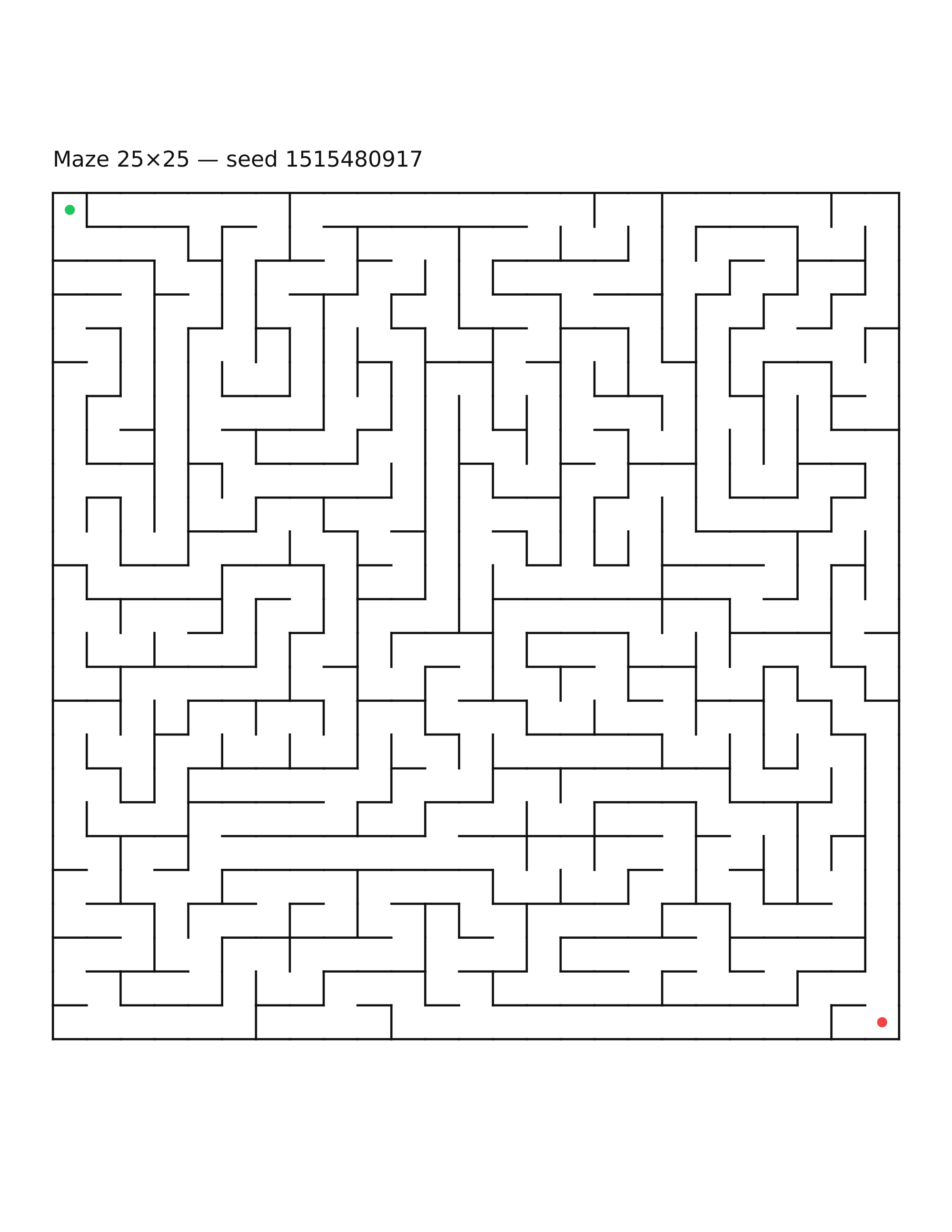 Maze 25×25 #19