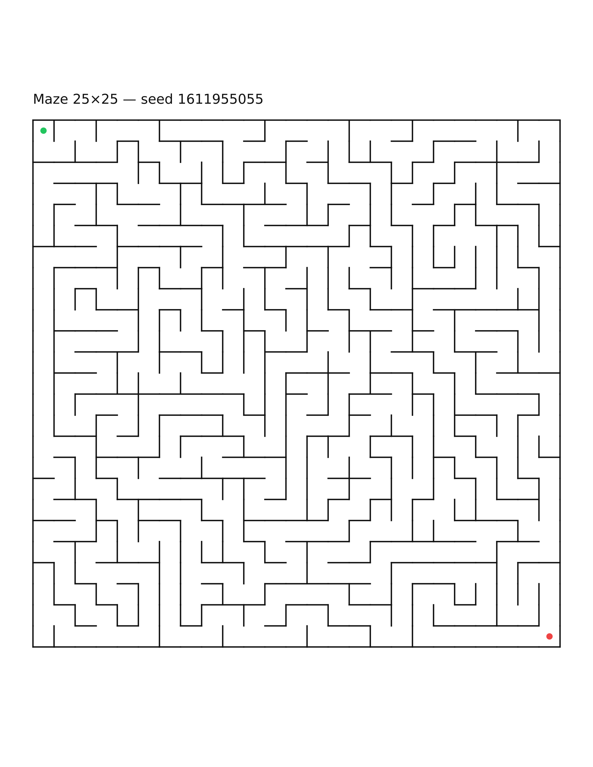 Maze 25×25 #24