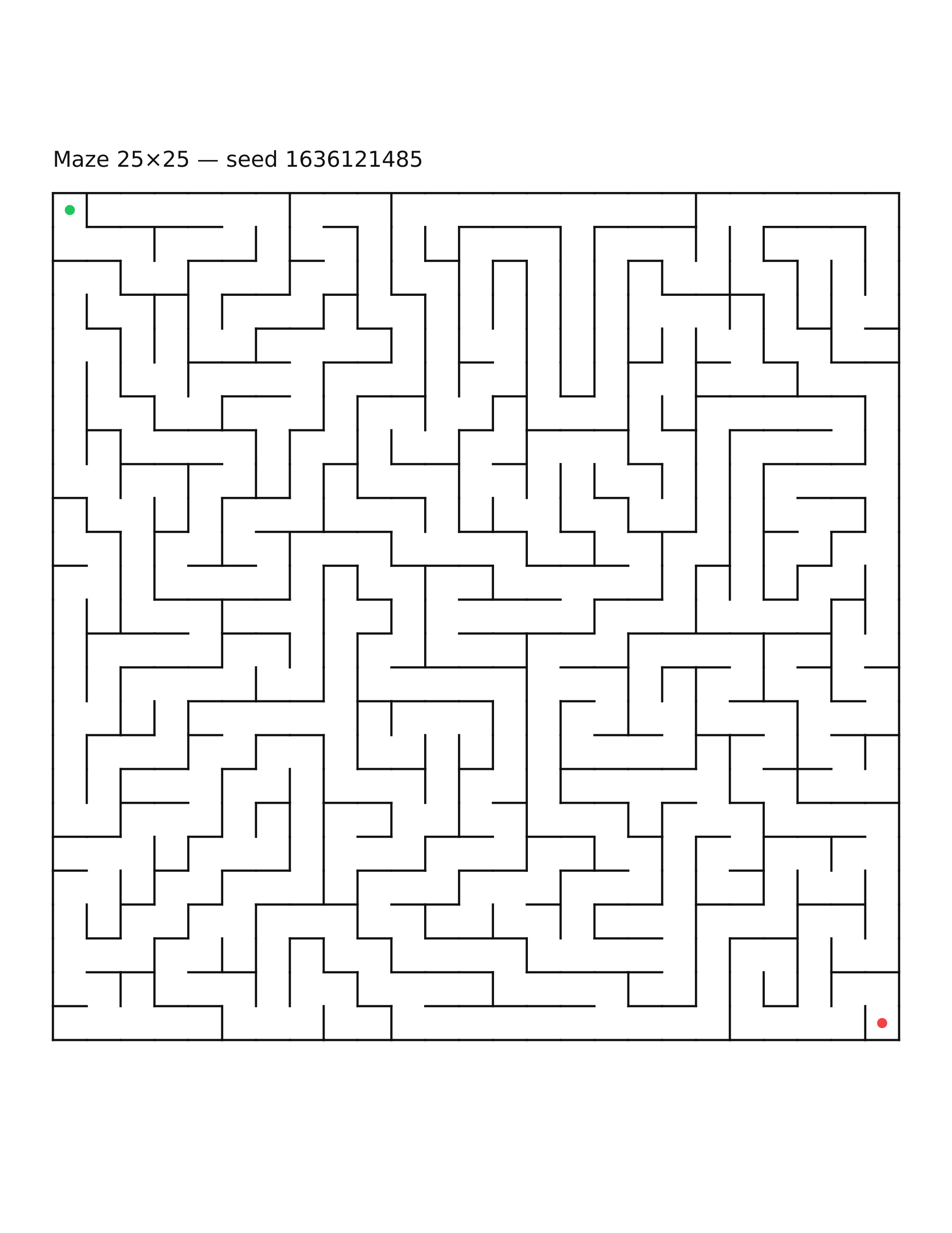 Maze 25×25 #5