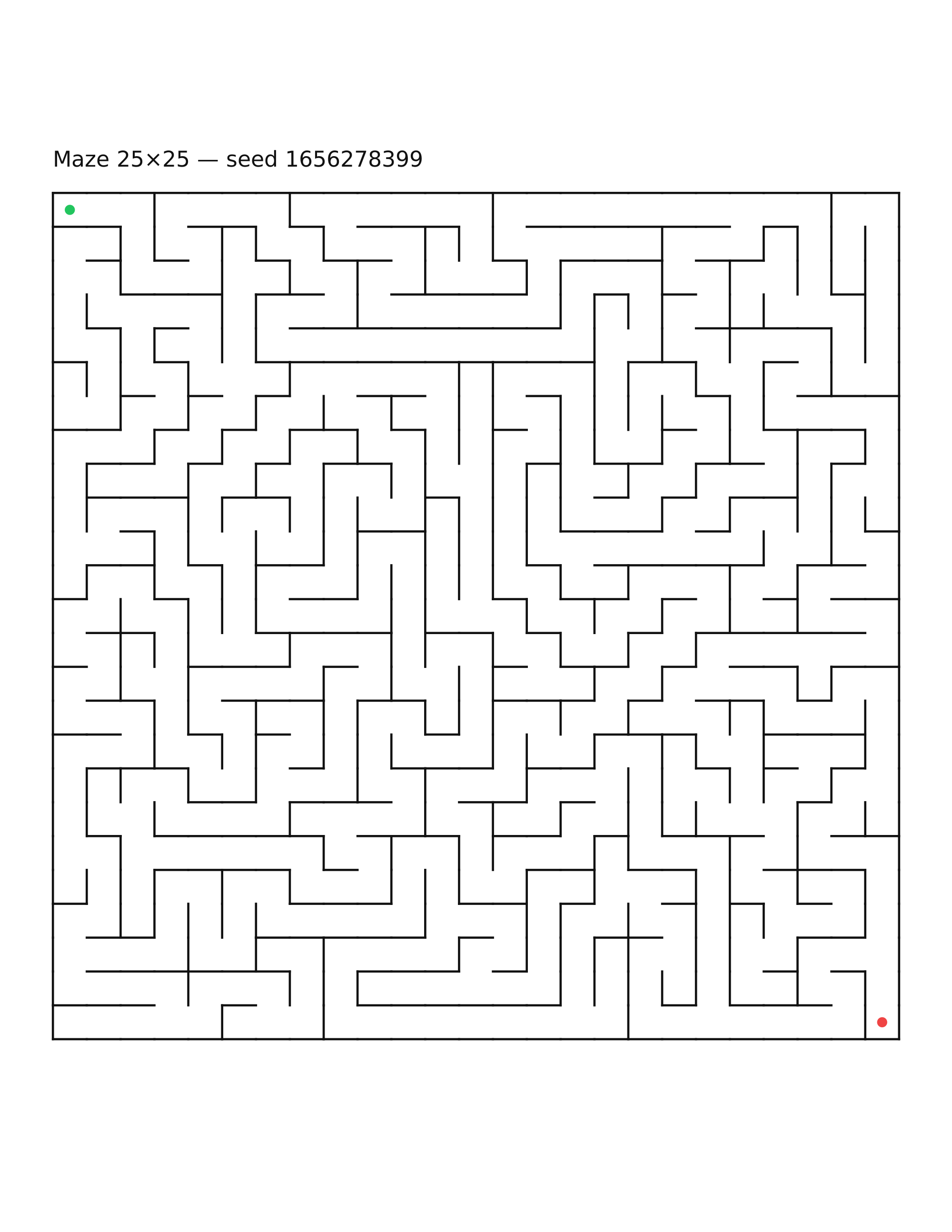 Maze 25×25 #6