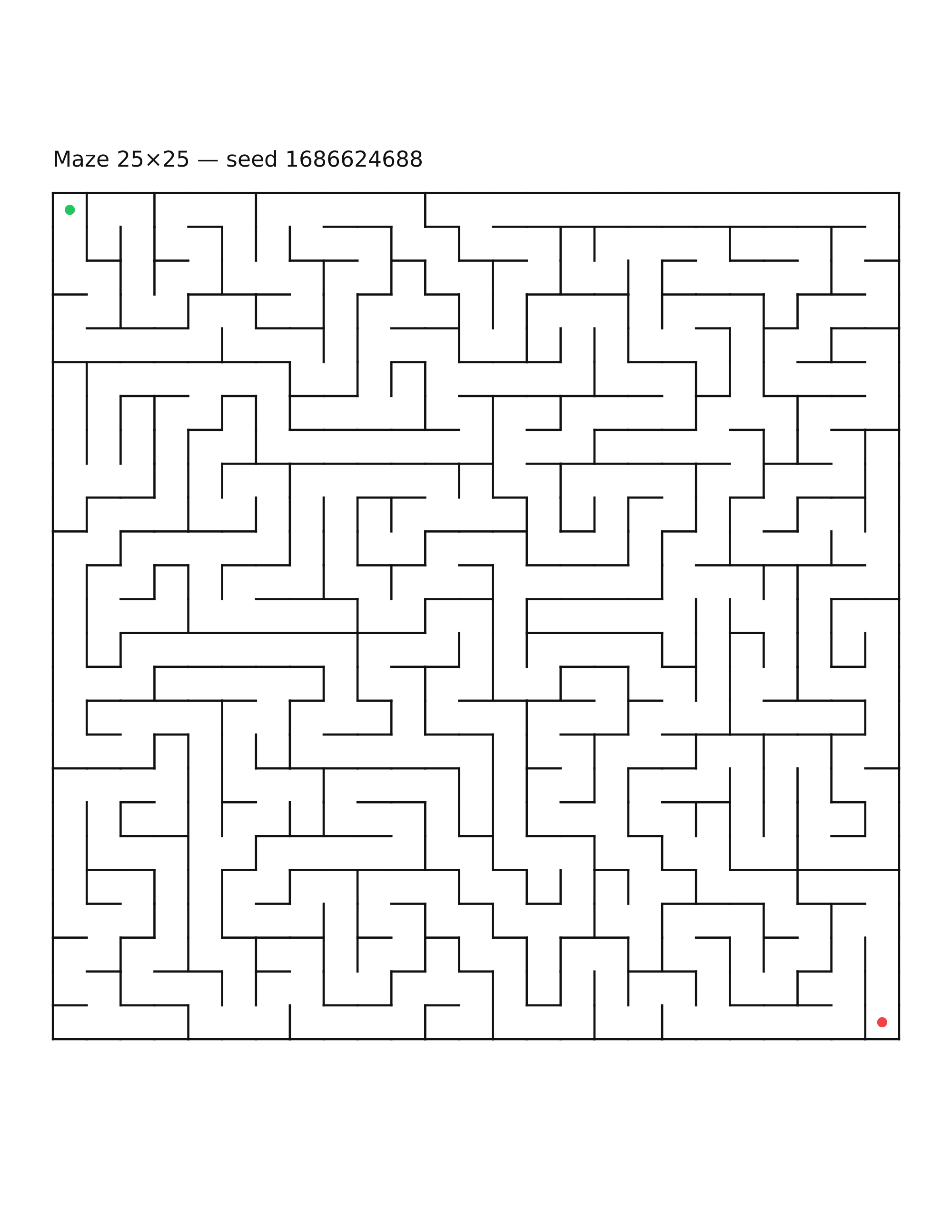Maze 25×25 #17