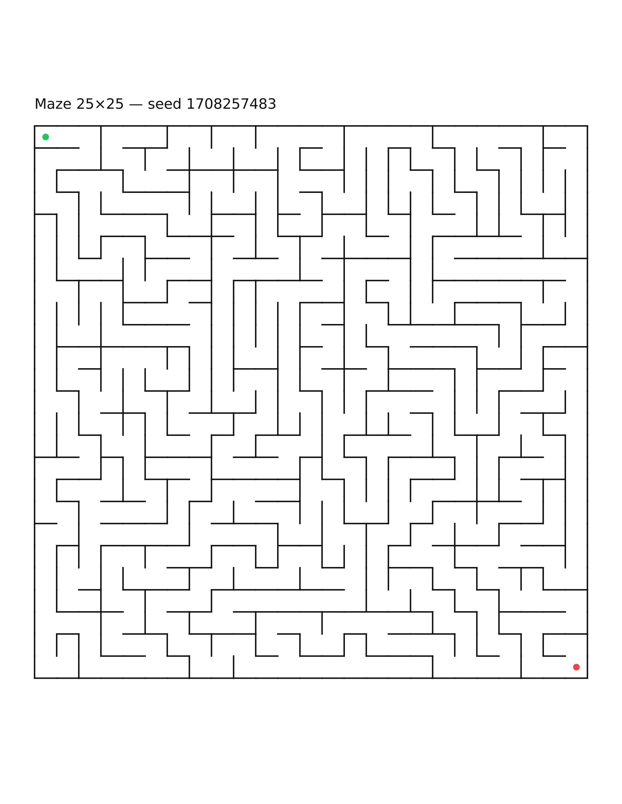 Maze 25×25 #18
