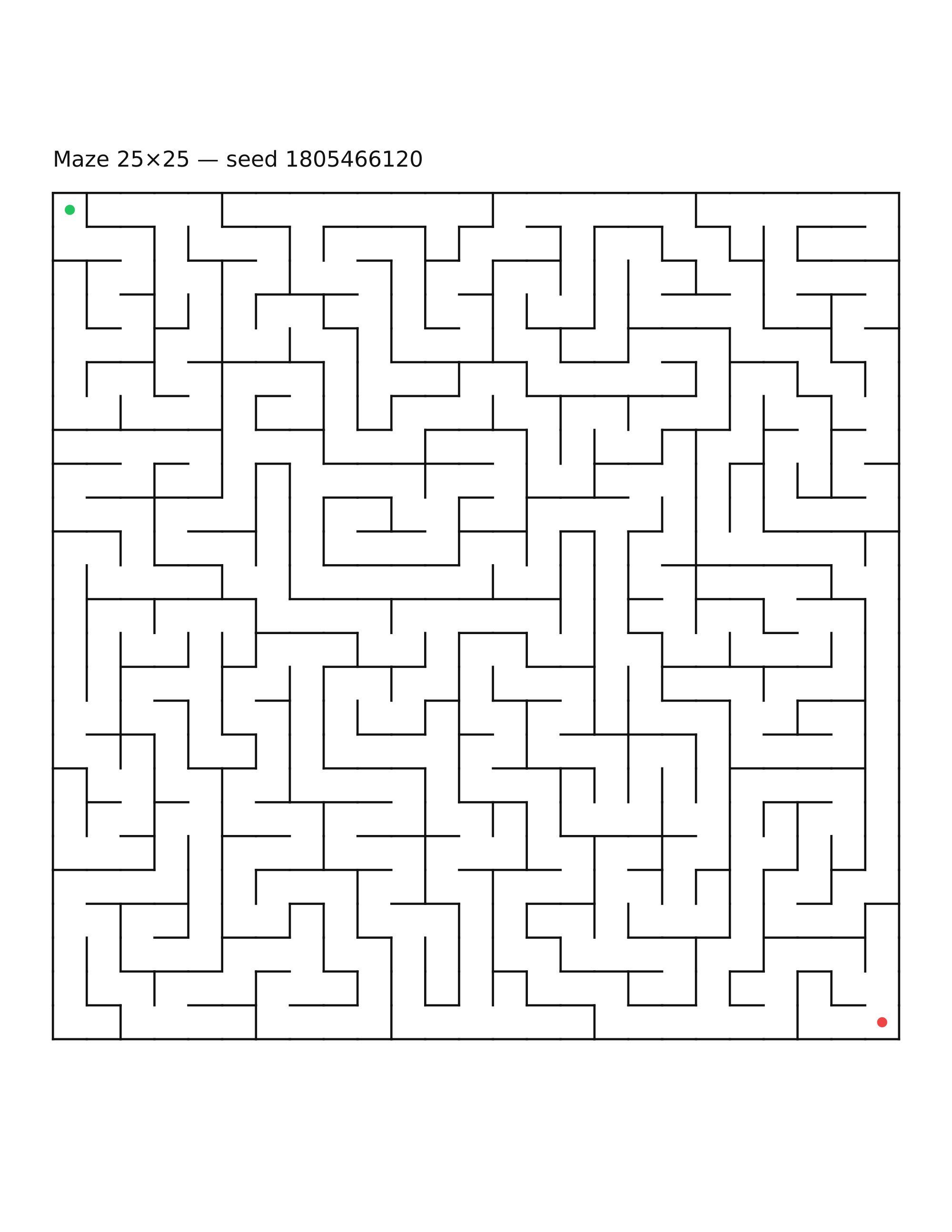 Maze 25×25 #25