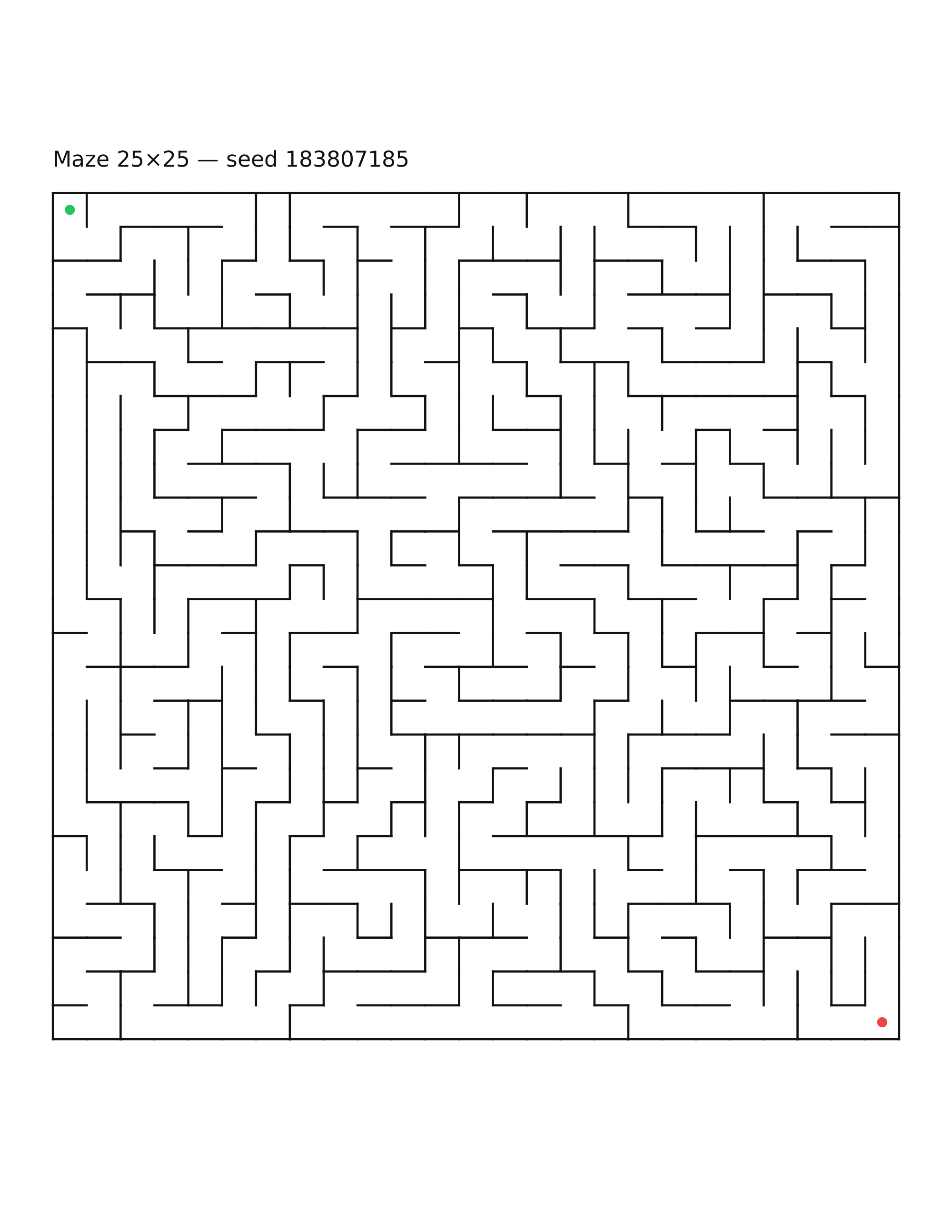 Maze 25×25 #4